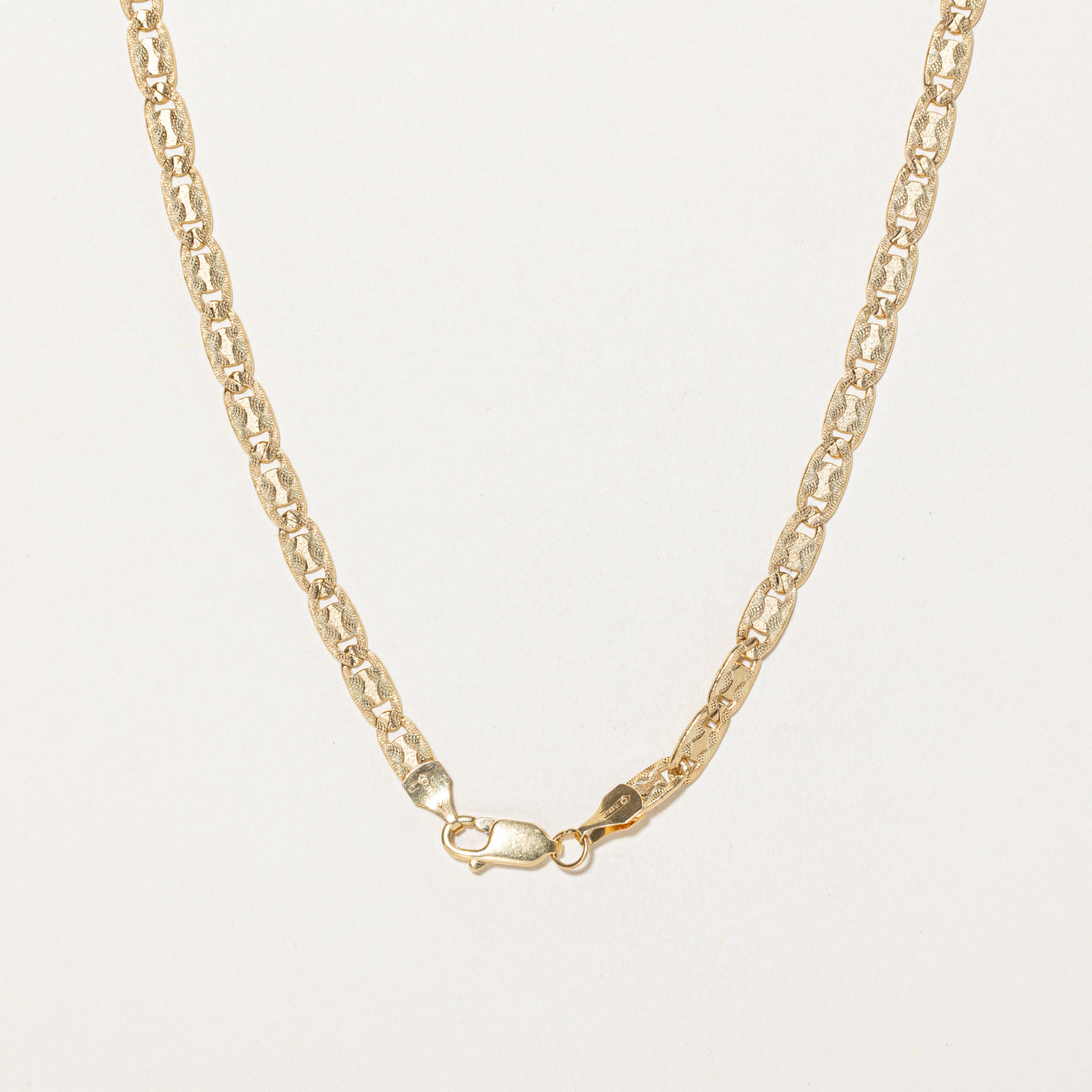 Italian 18K Yellow Gold Diamond-Cut Anchor Chain | 19.5"