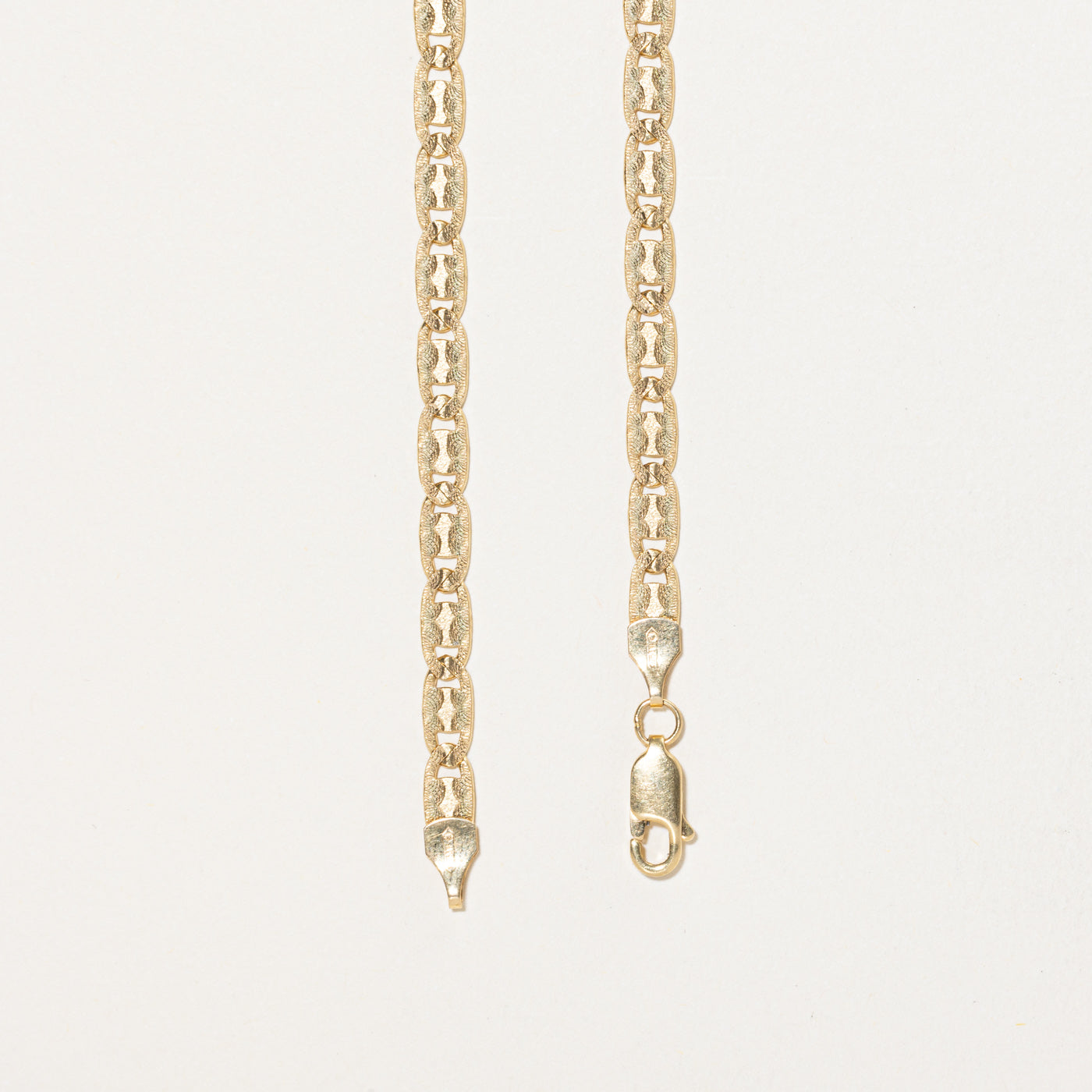 Italian 18K Yellow Gold Diamond-Cut Anchor Chain | 19.5"