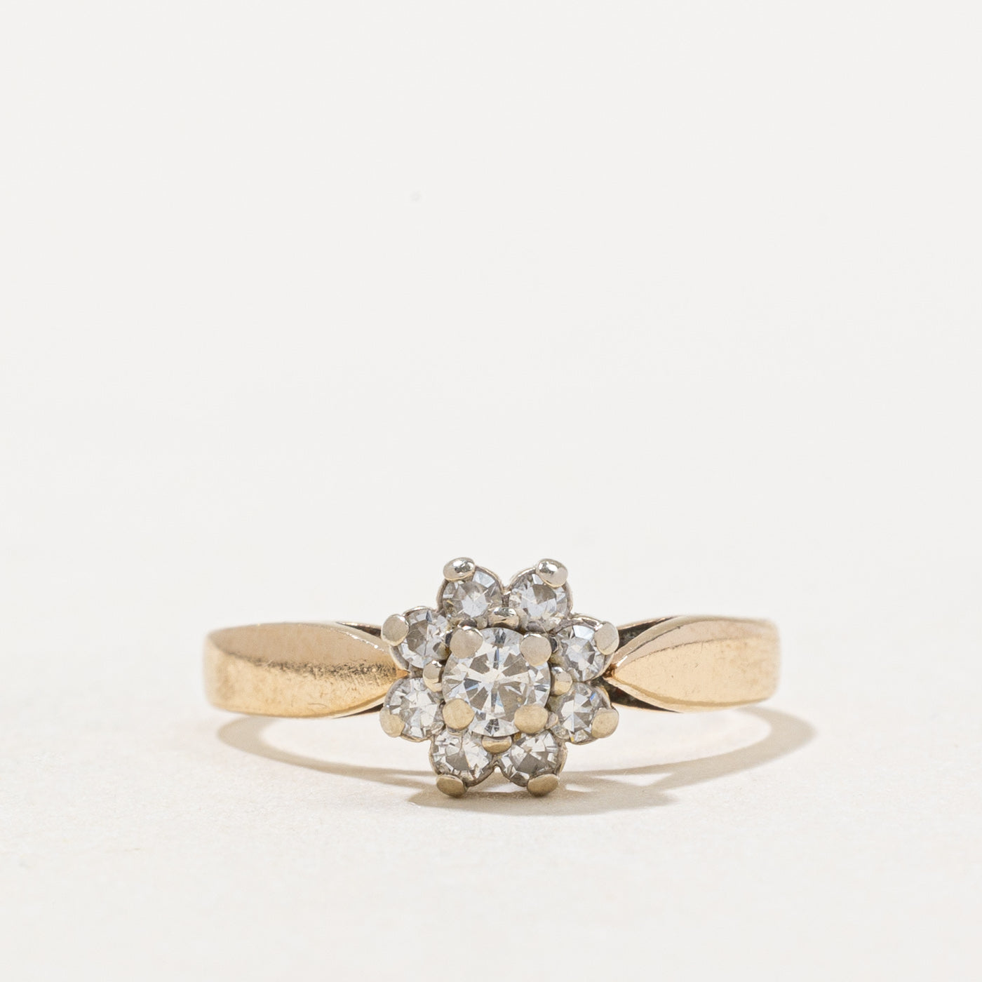 High Set Diamond Halo Ring | 0.26ctw | SZ 4.25 |