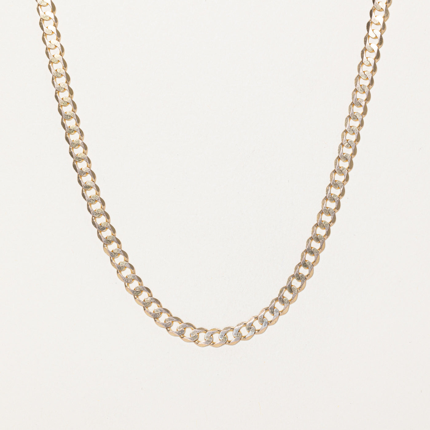 Italian 10K Yellow Gold Curb Link Chain | 26"