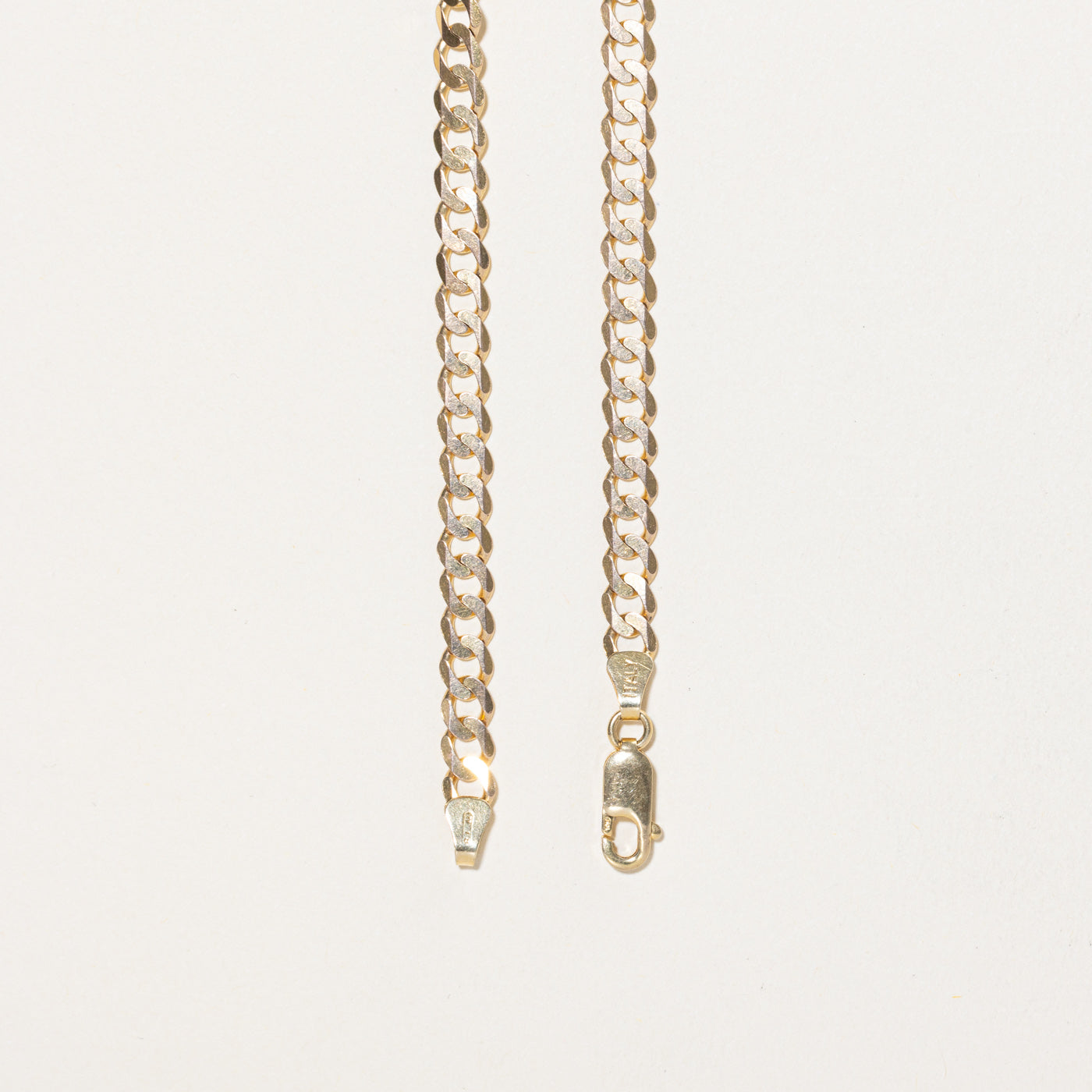 Italian 10K Yellow Gold Curb Link Chain | 26"