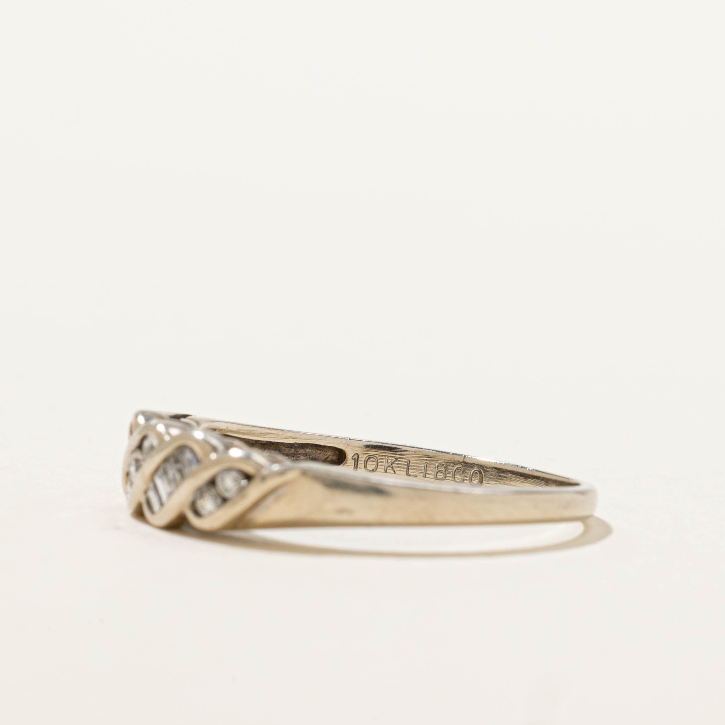 10k Diagonal Channel Set Diamond Ring | SZ 7.75
