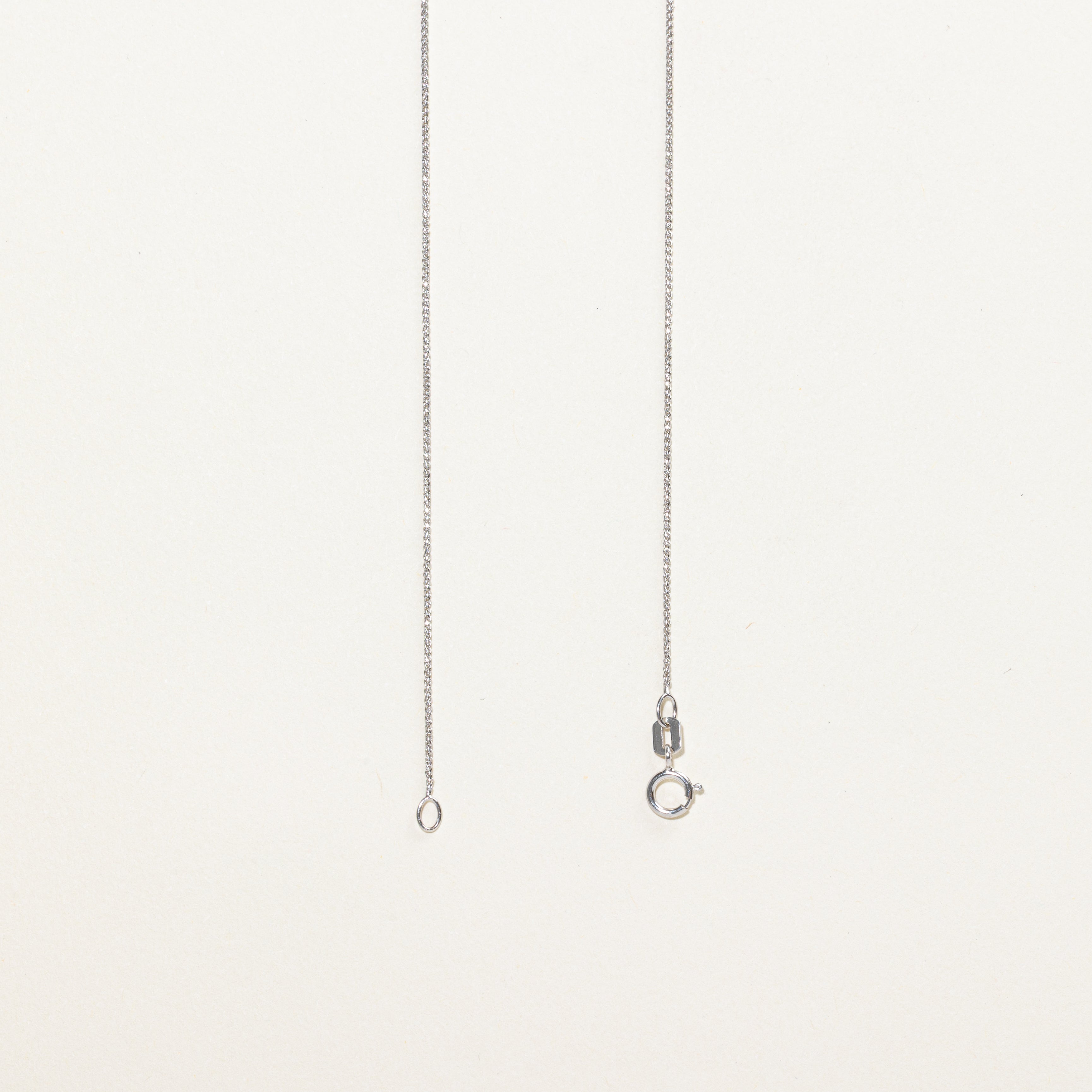 White Gold Solitaire Diamond Pendant Necklace | 0.10ct | 16"