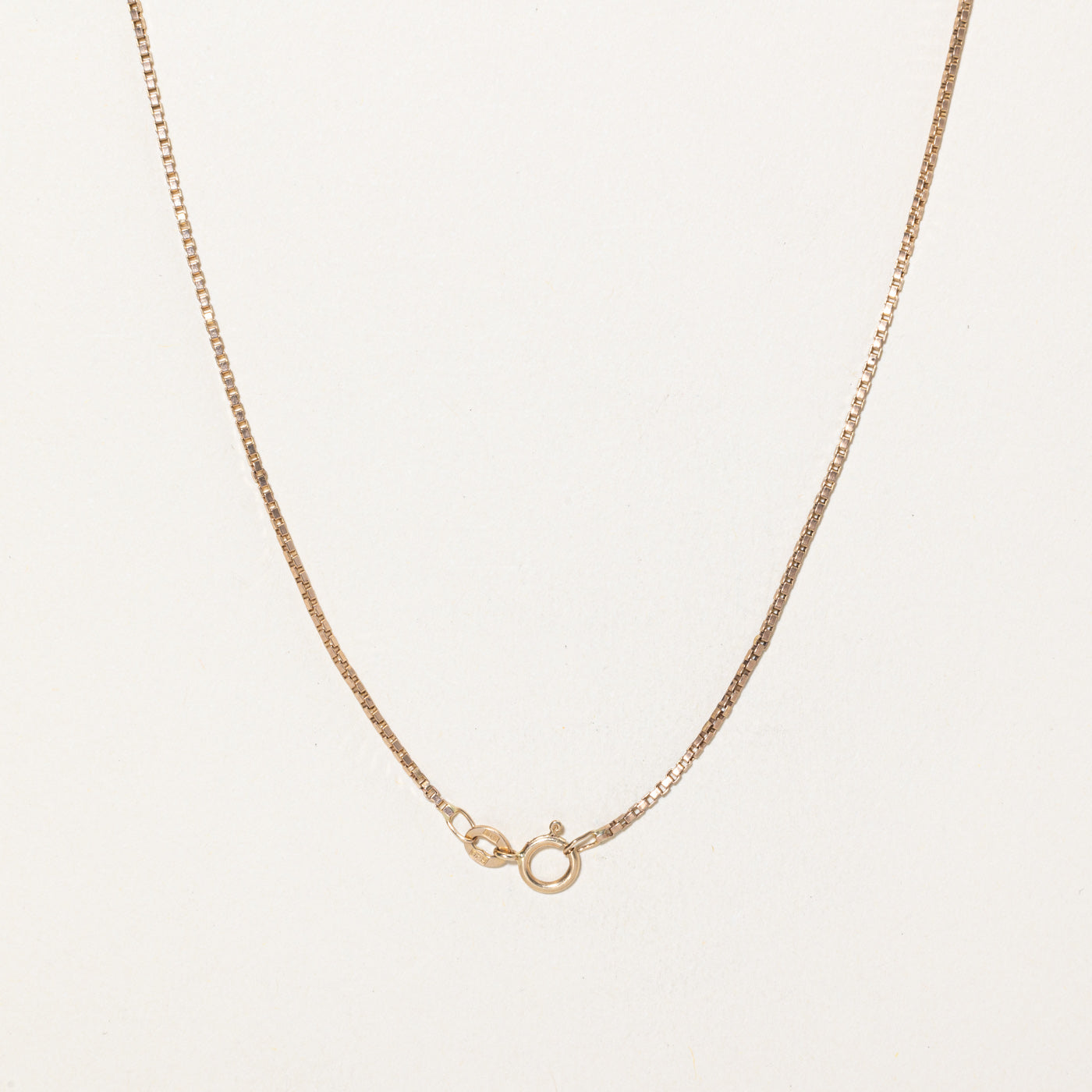 10K Rose Gold Box Link Chain | 19.5"