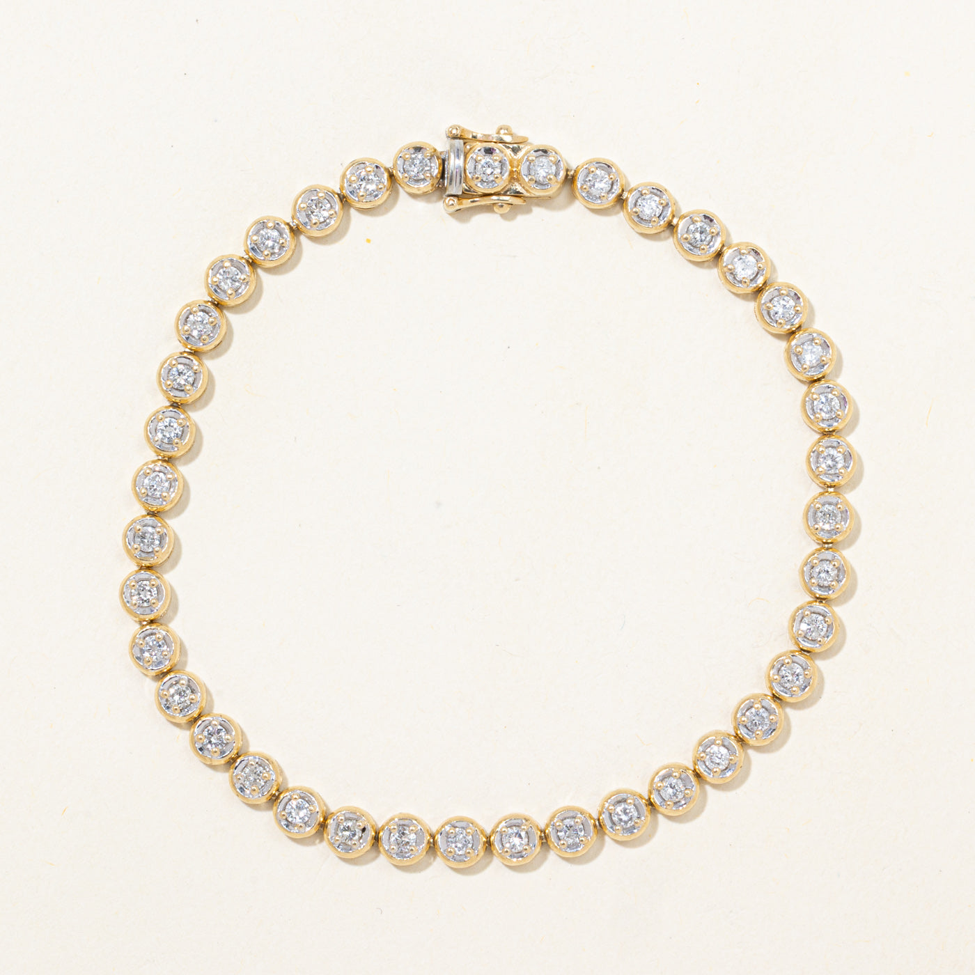 Illusion Set Diamond Tennis Bracelet | 1.17ctw | 7.5"