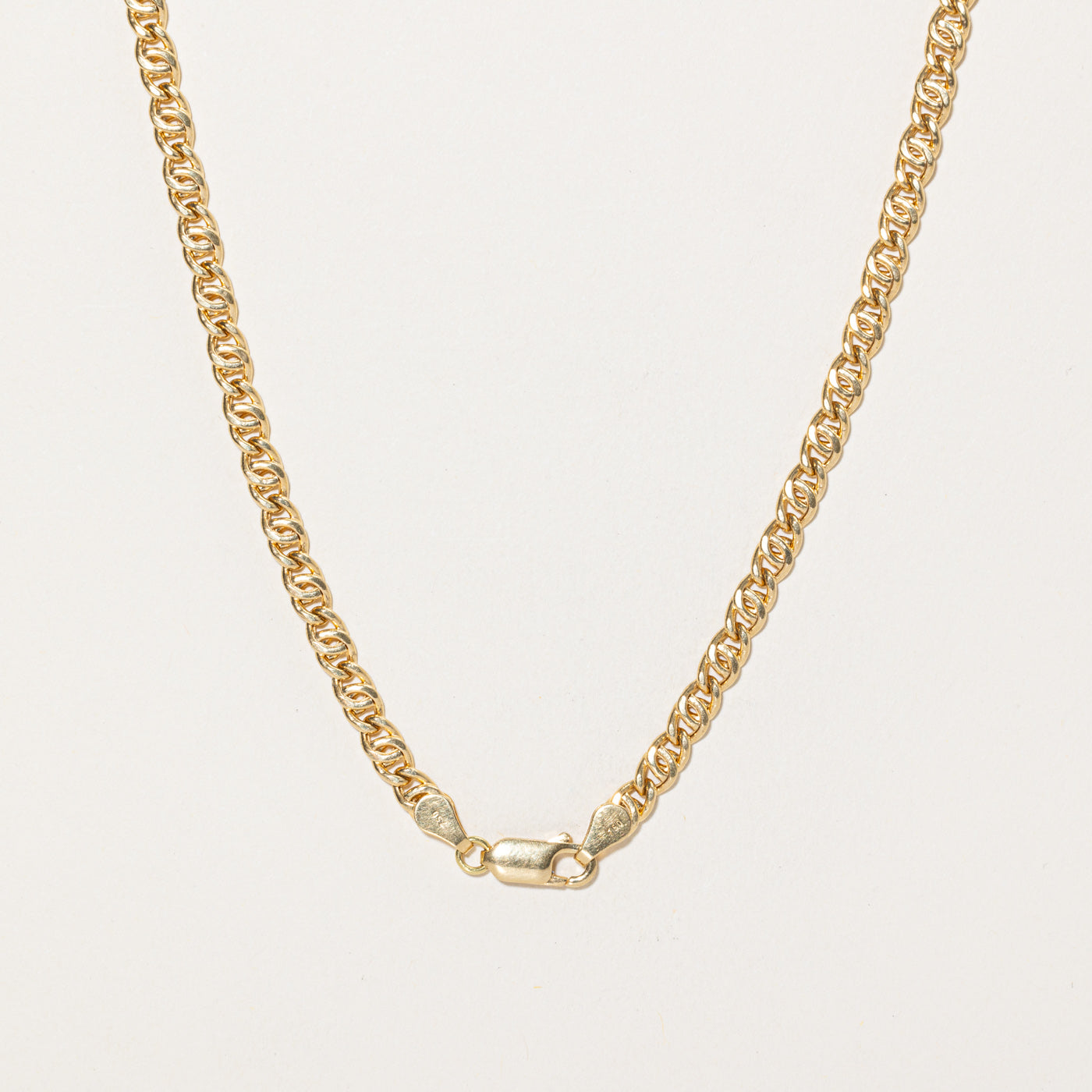 Italian 18K Rich Yellow Gold Anchor Chain | 23.5"