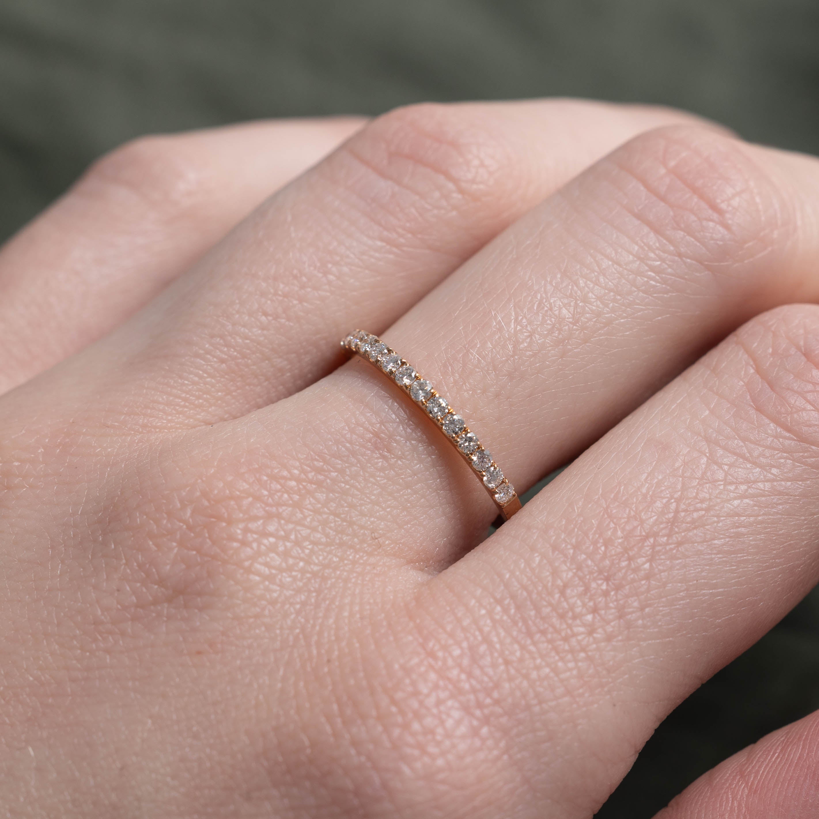 18k Semi Eternity Diamond Band | 1.75mm | SZ 6.75