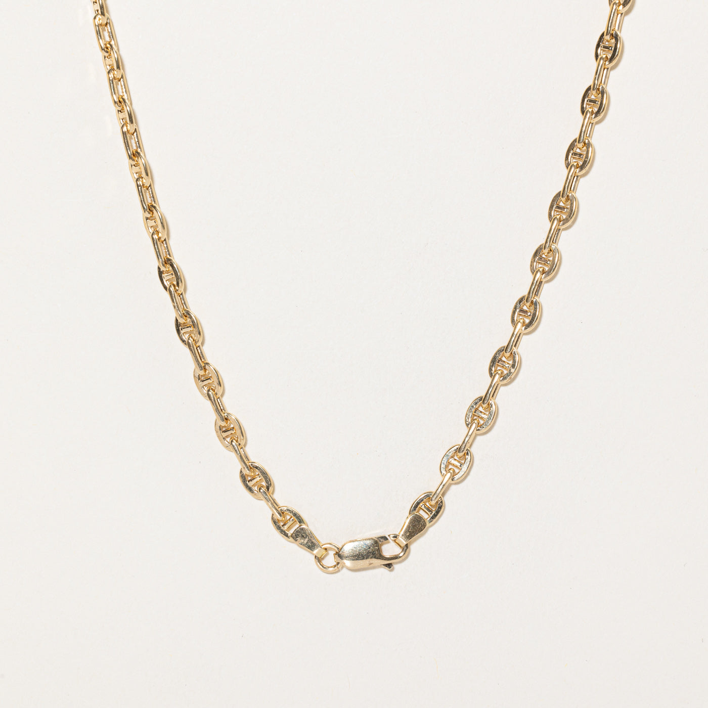 18K Rich Yellow Gold Anchor Chain | 21.5"