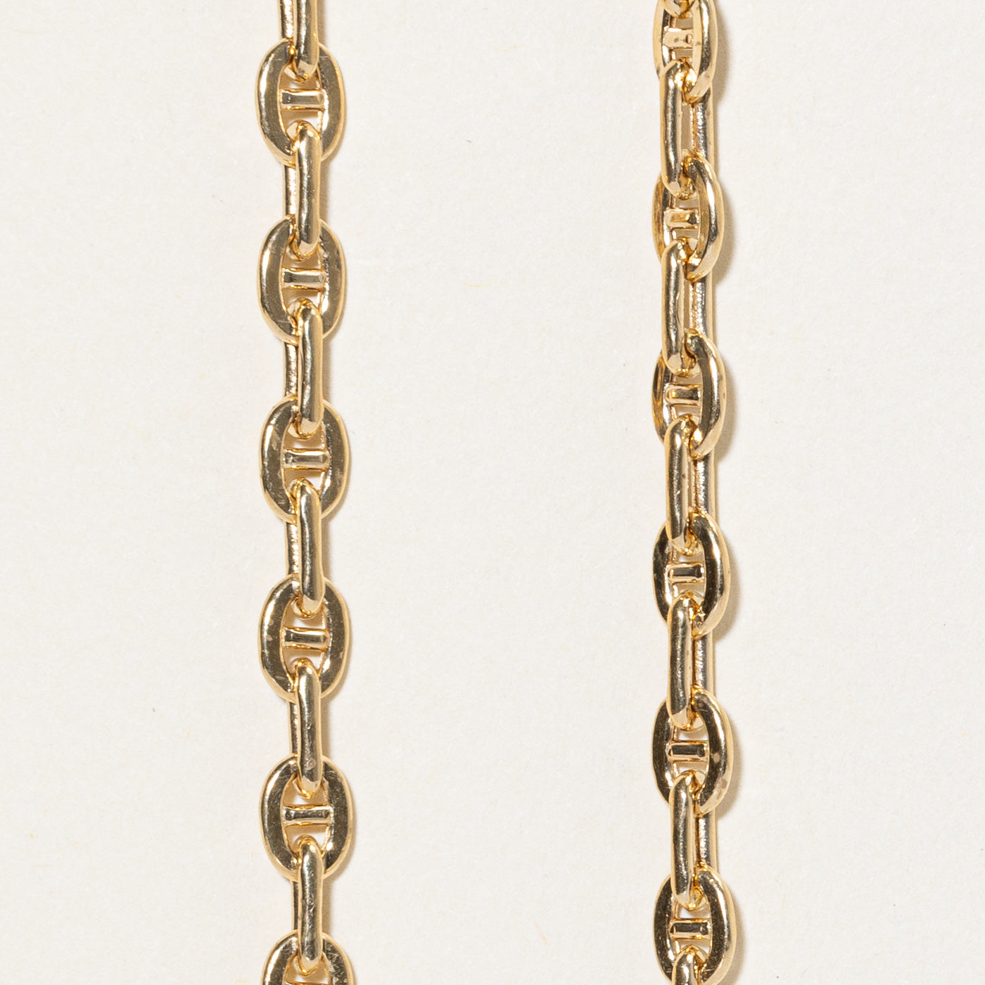 18K Rich Yellow Gold Anchor Chain | 21.5"