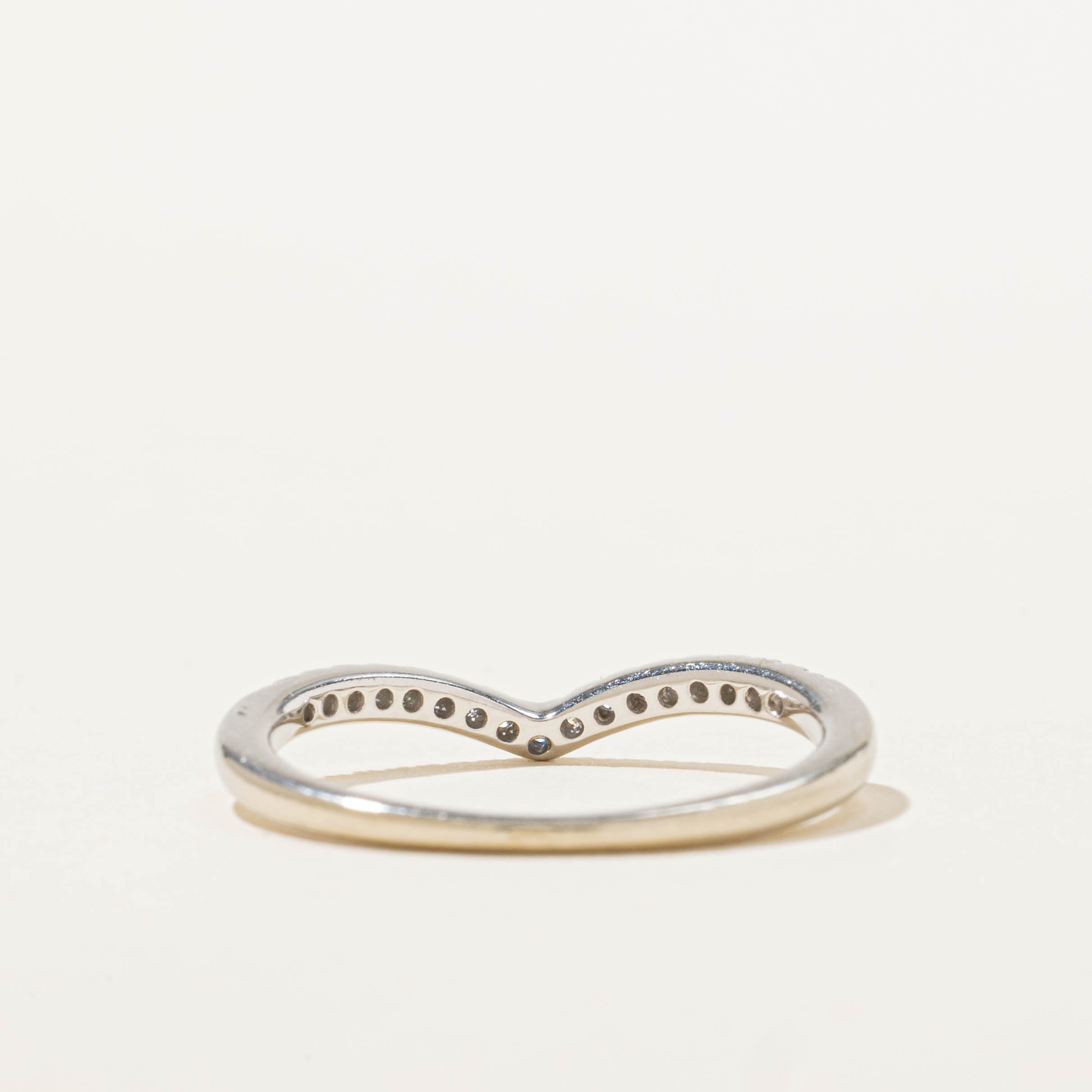 10k Semi Eternity Diamond Chevron Ring | SZ 7
