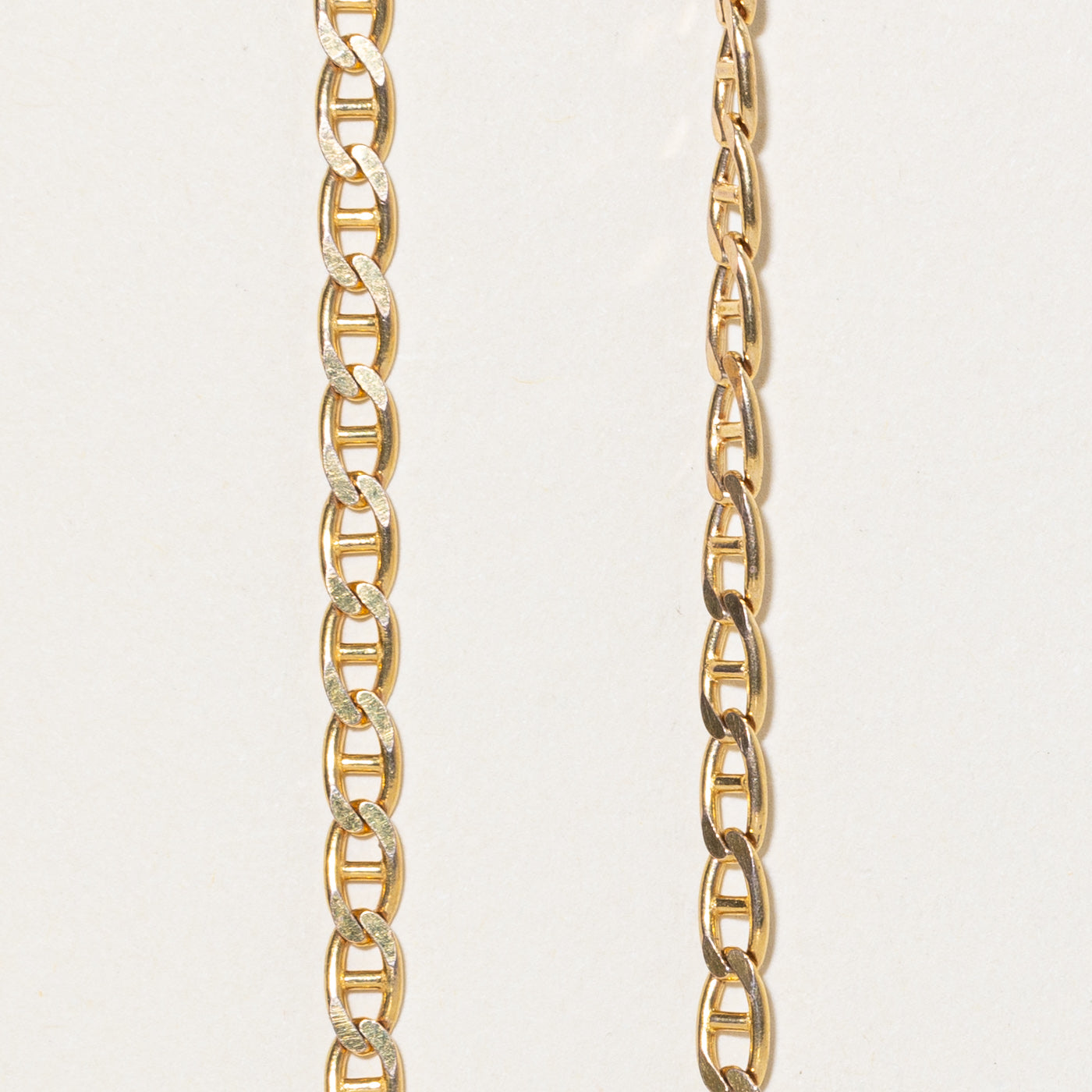 Italian 10K Rosey Yellow Gold Anchor/Curb Chain | 20"