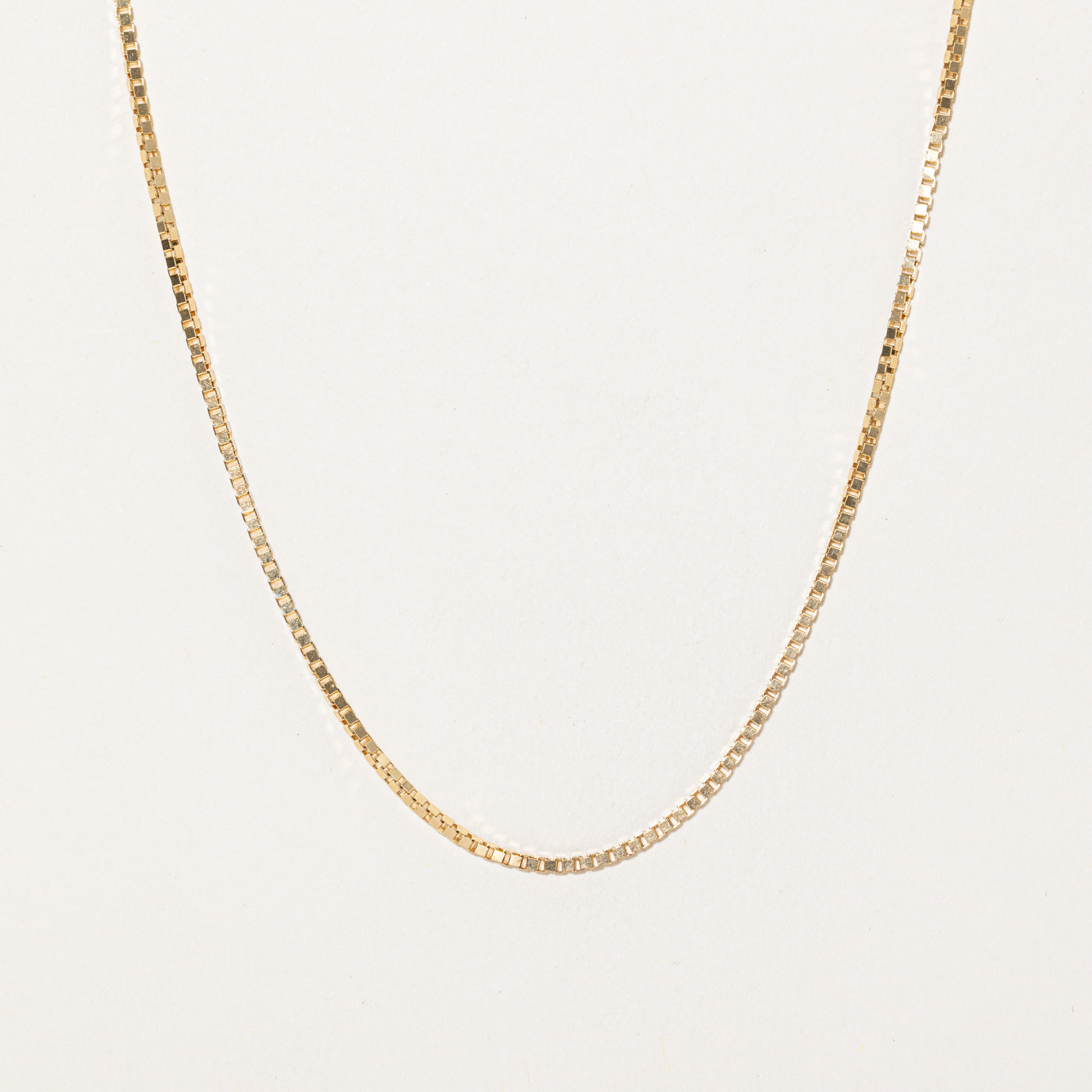 Italian 18K Yellow Gold Box Link Chain | 23.5"