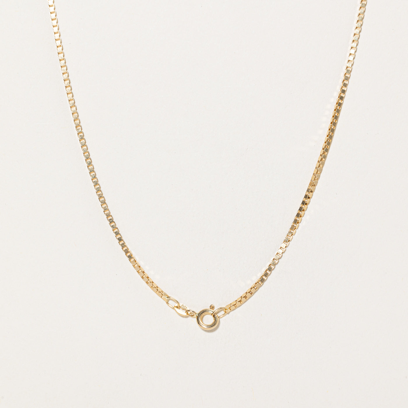 Italian 18K Yellow Gold Box Link Chain | 23.5"
