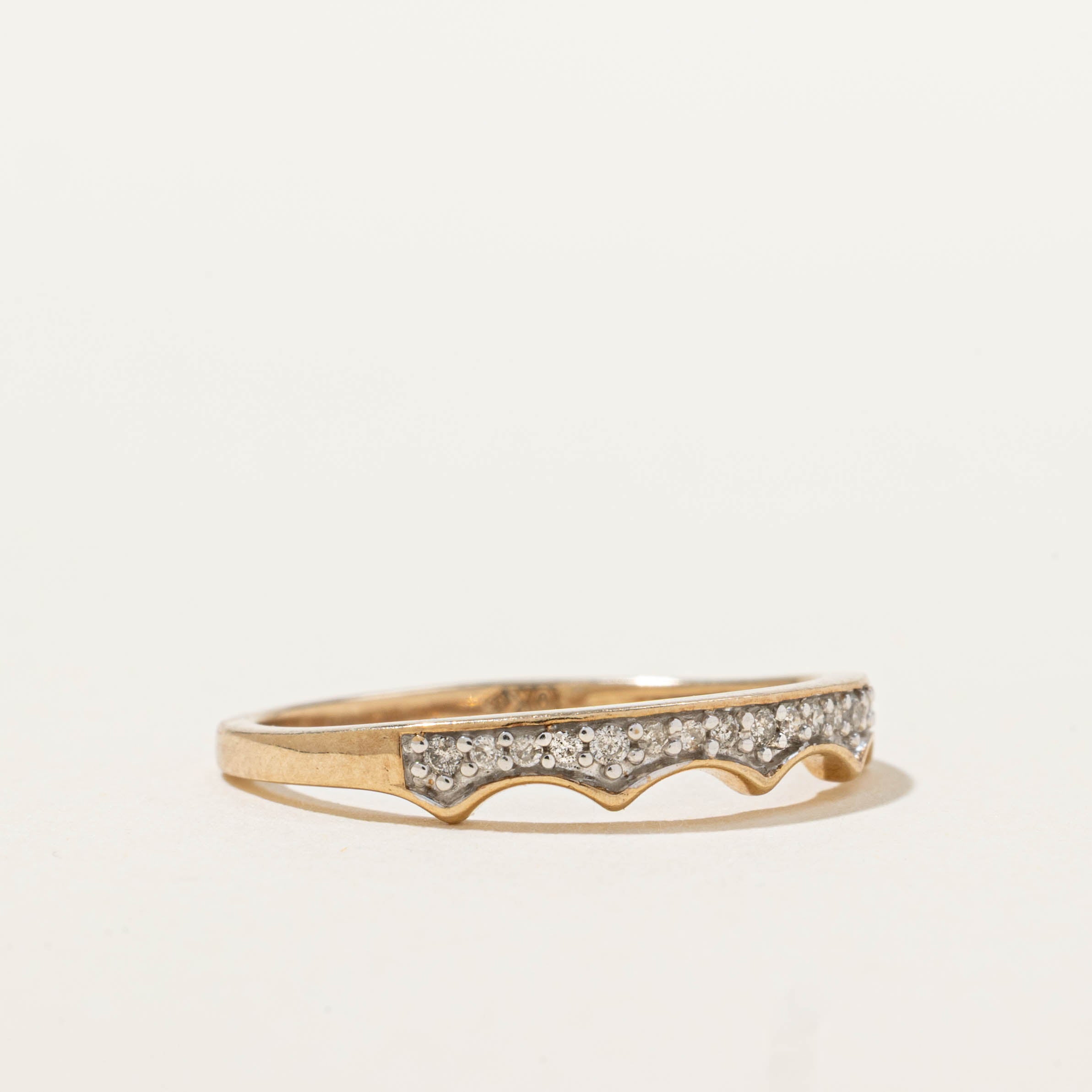 10k Semi Eternity Diamond Crown Band | SZ 6.75