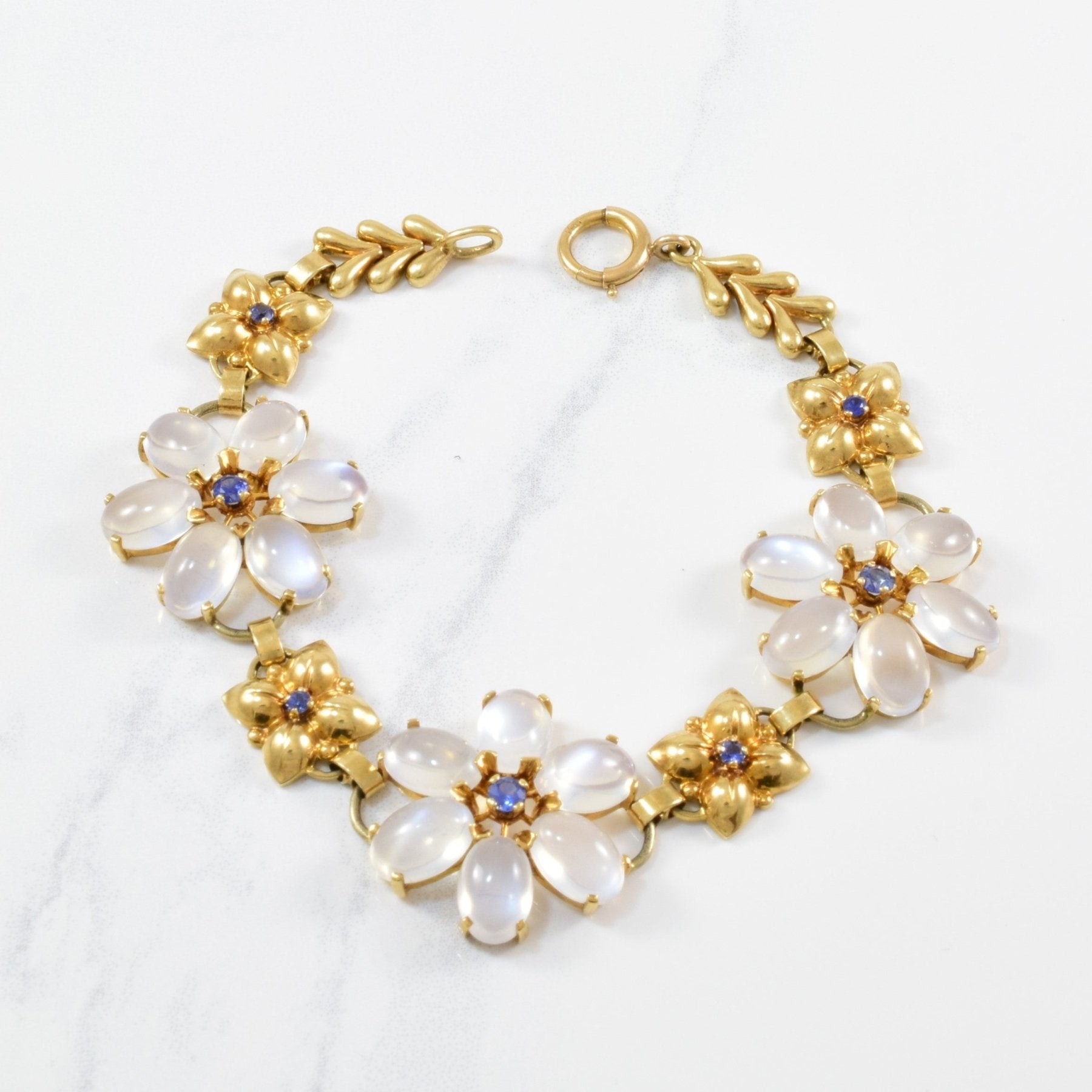 'Wordley, Allsopp, and Bliss' Sapphire & Moonstone Bracelet | 0.65ctw, 31.50ctw | 8" | - 100 Ways