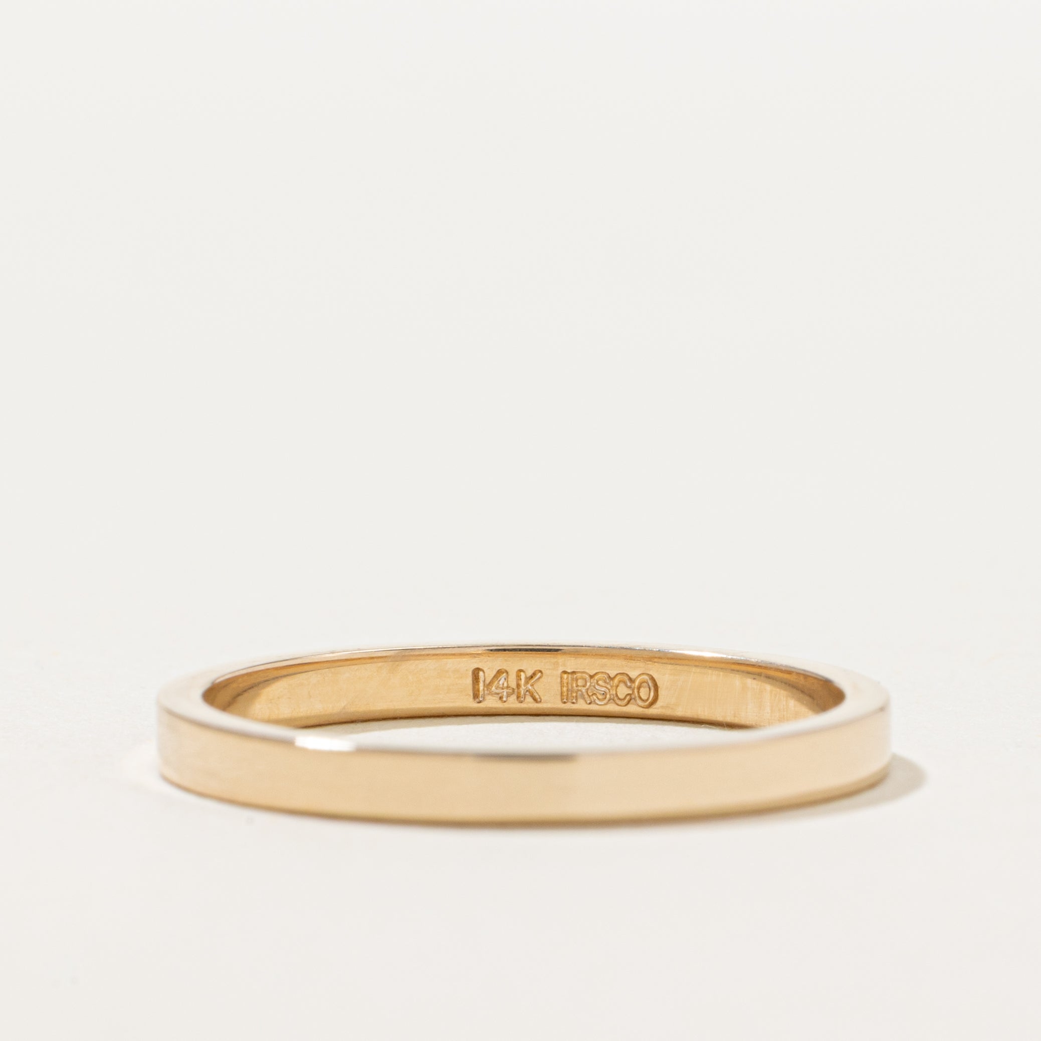 '100 Ways' Simple Rectangular Gold Band | 2.00mm | Various Sizes