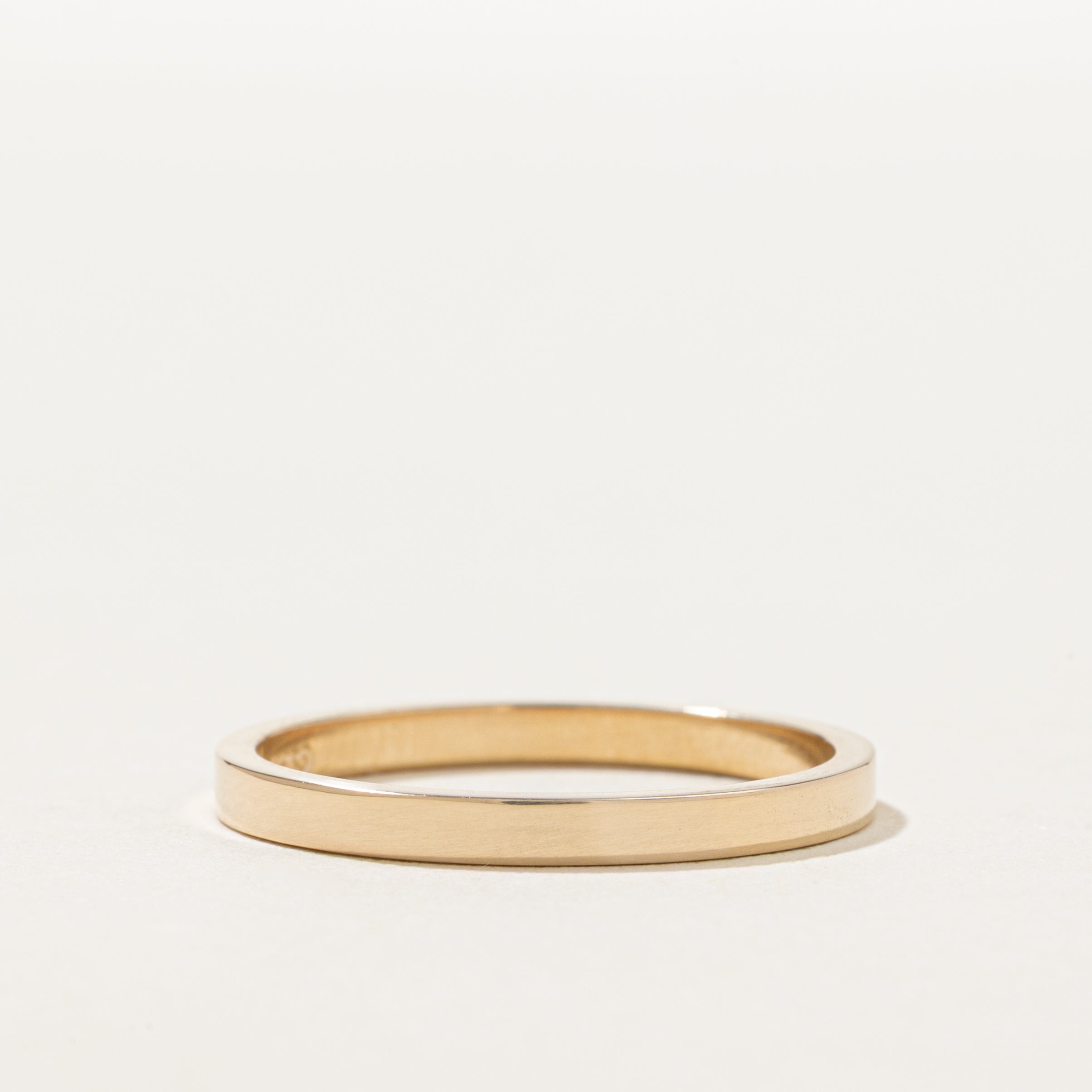 '100 Ways' Simple Rectangular Gold Band | 2.00mm | Various Sizes