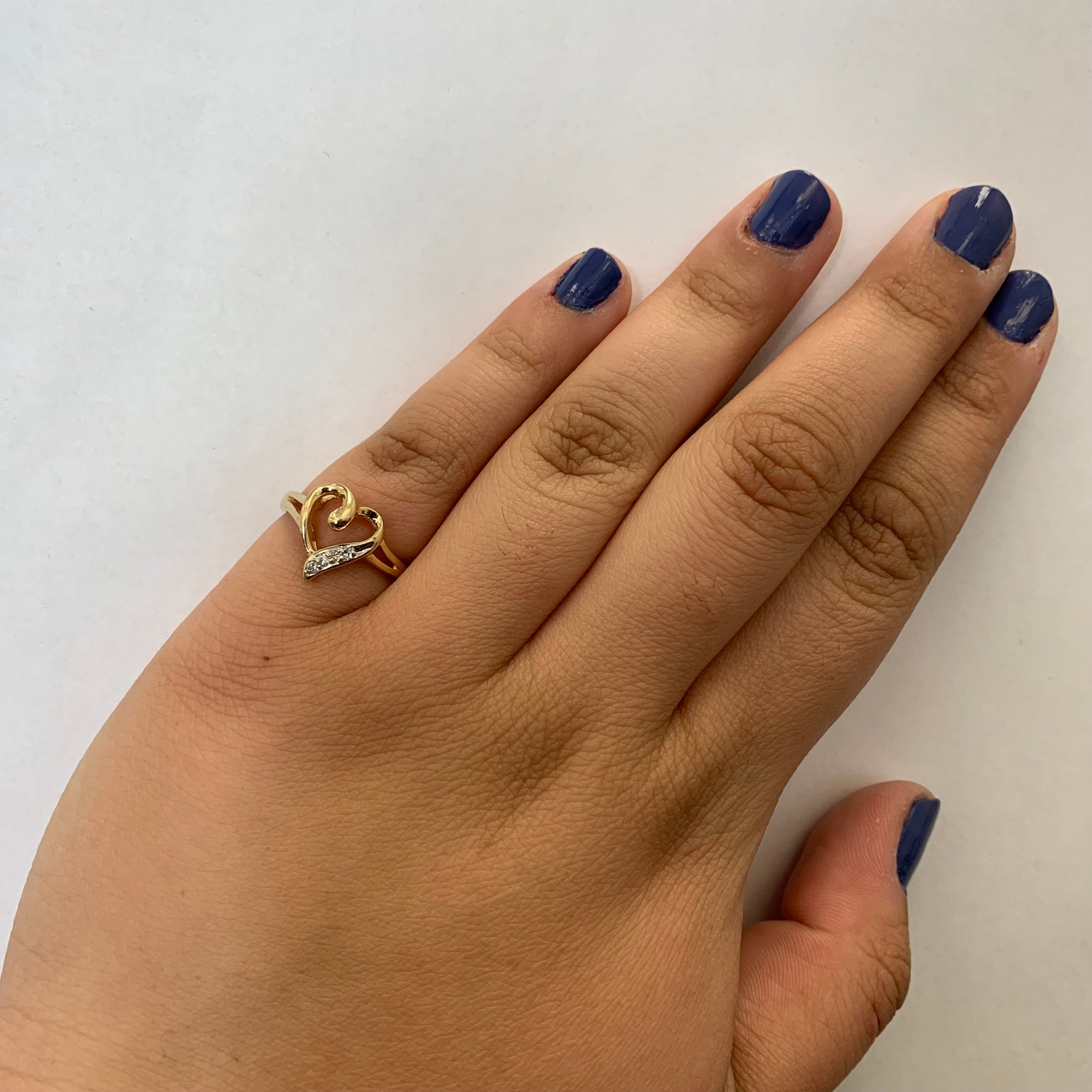 Heart Shaped Diamond Ring | 0.08ctw | SZ 6.25 |
