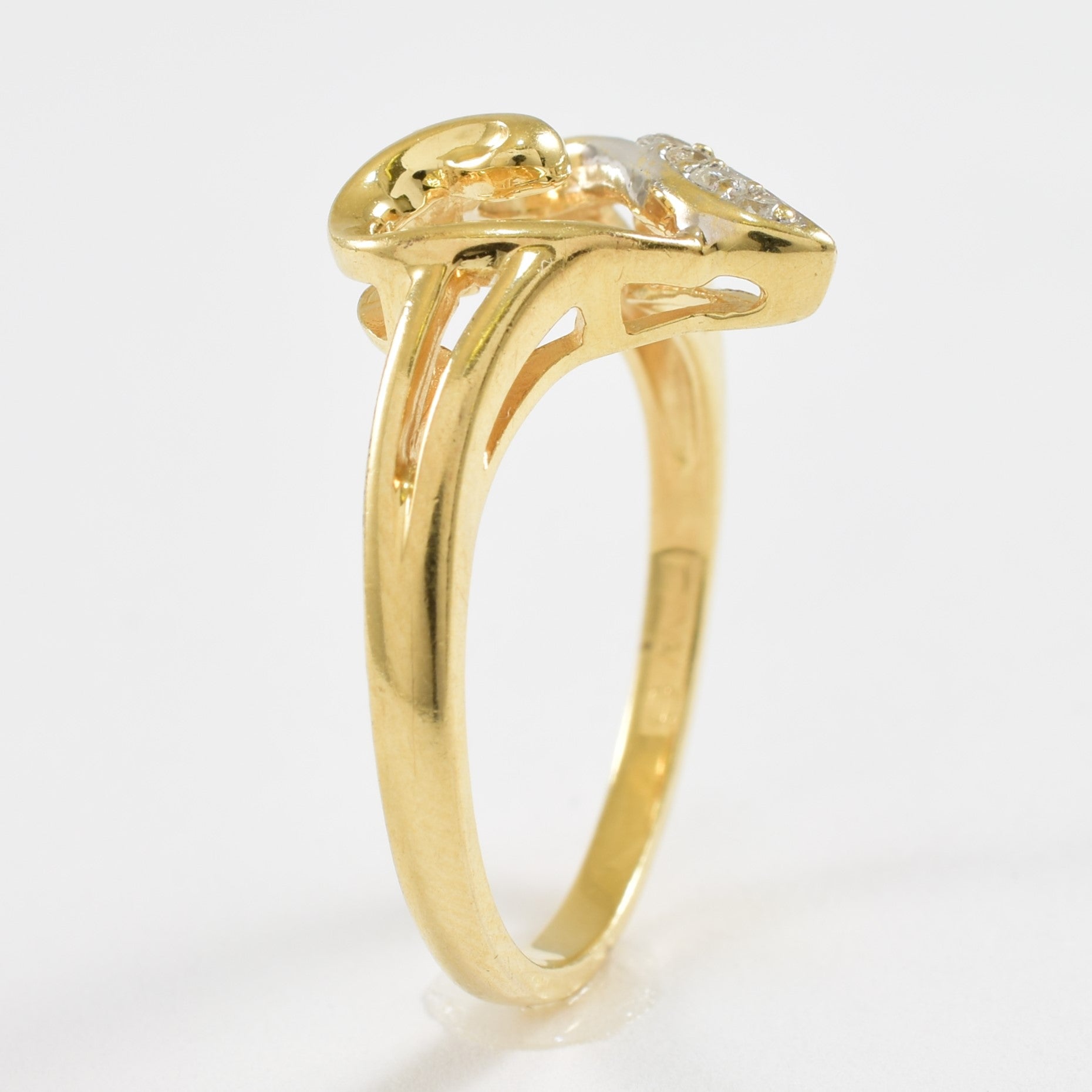 Heart Shaped Diamond Ring | 0.08ctw | SZ 6.25 |