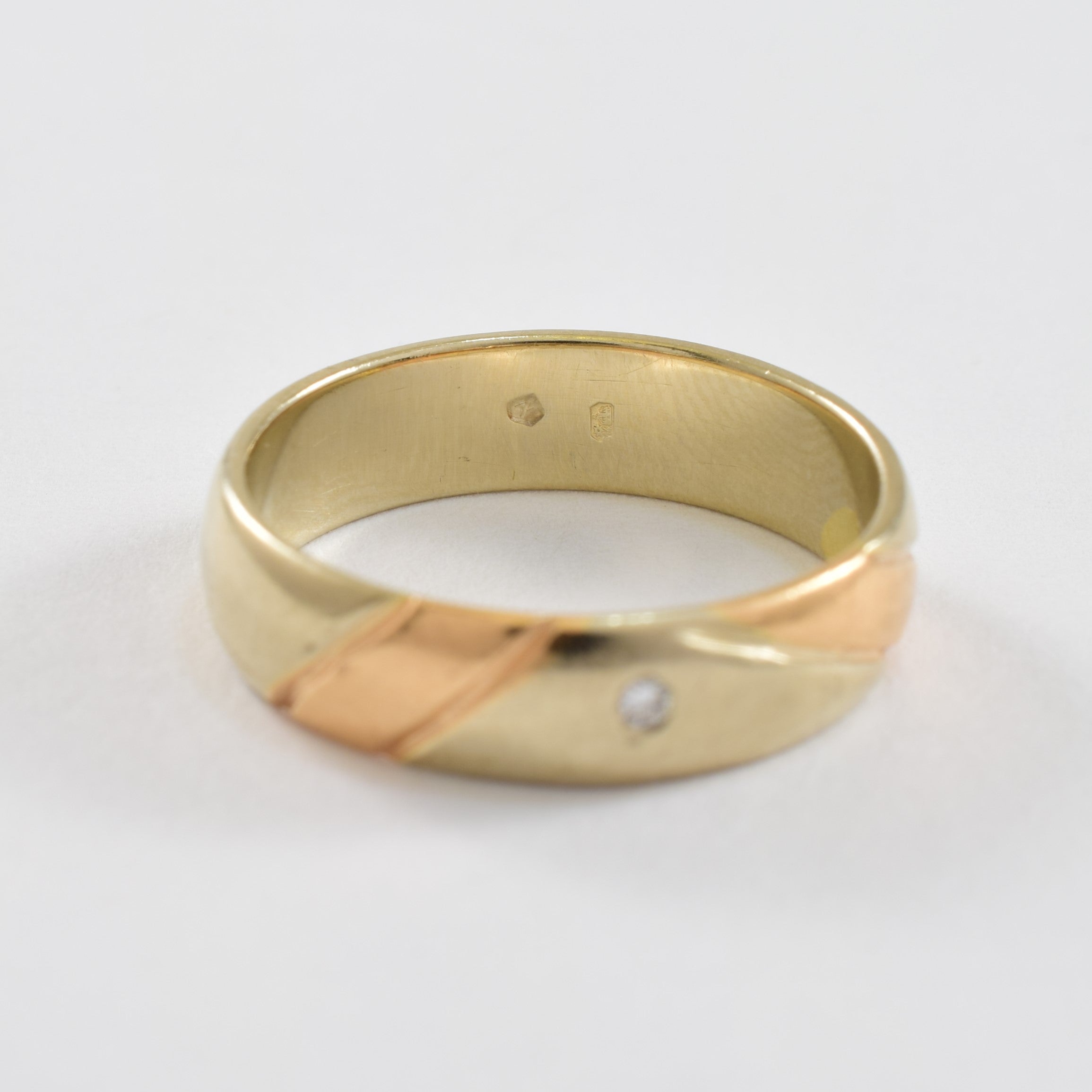 Two Tone Diamond Band | 0.01ct | SZ 6.25 |