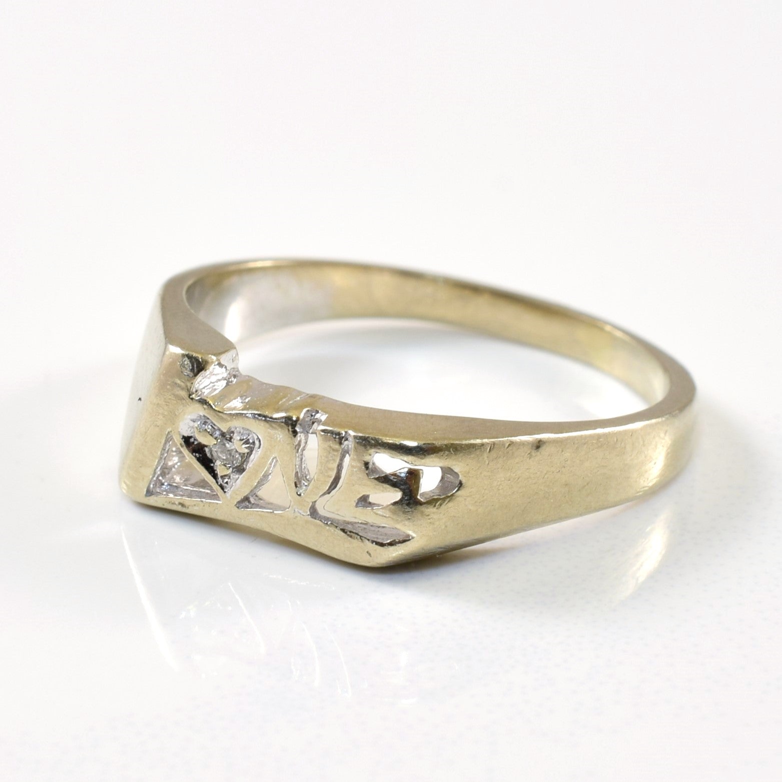 Bague en diamant « Love » | 0,01 ct | Taille 6 |