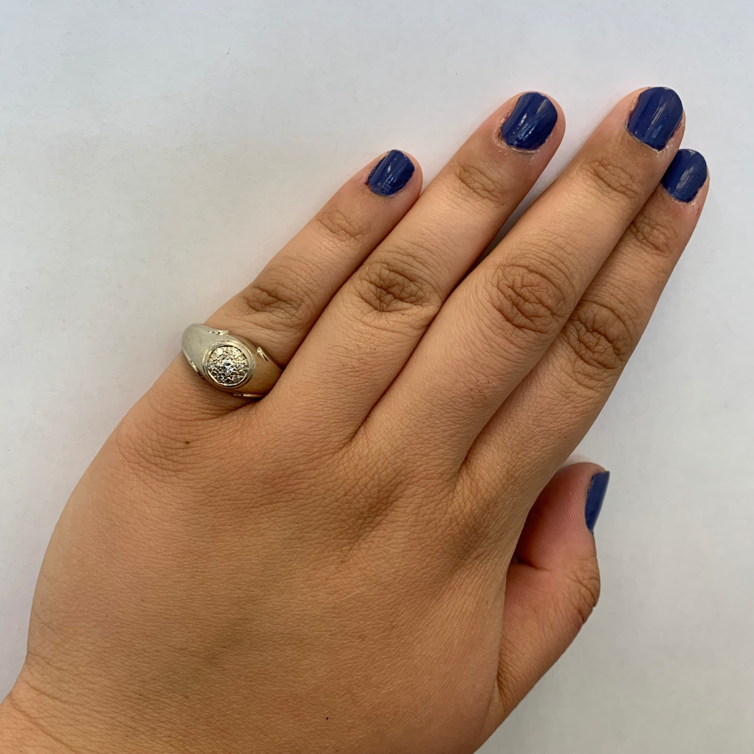 Pave Set Diamond Ring | 0.15ctw | SZ 7 |