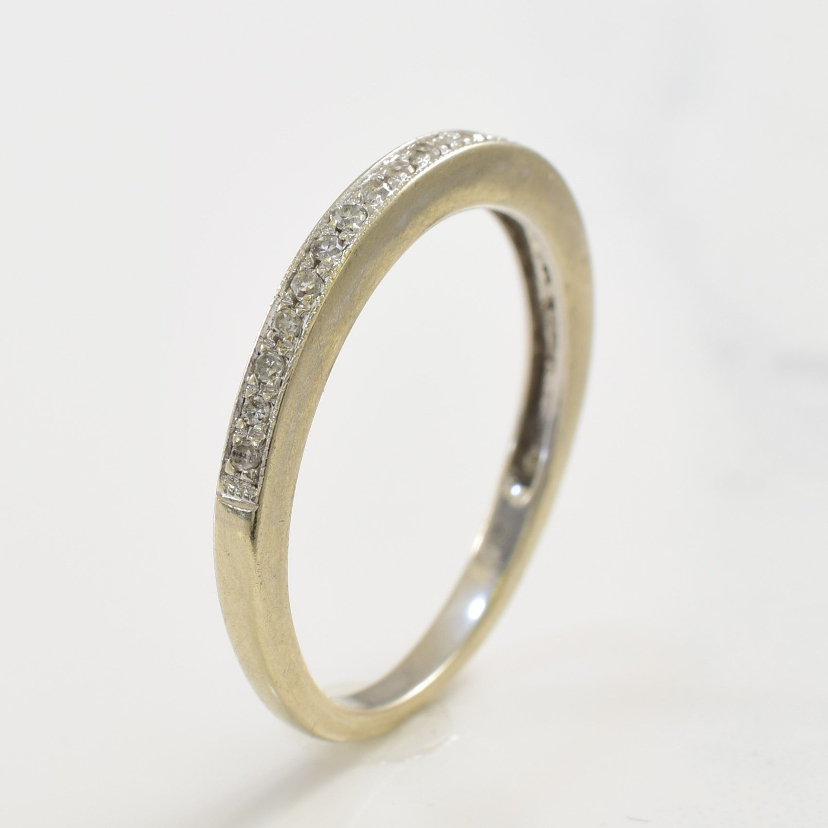 Pave Set Semi Eternity Diamond Band | 0.10ctw | SZ 7 |