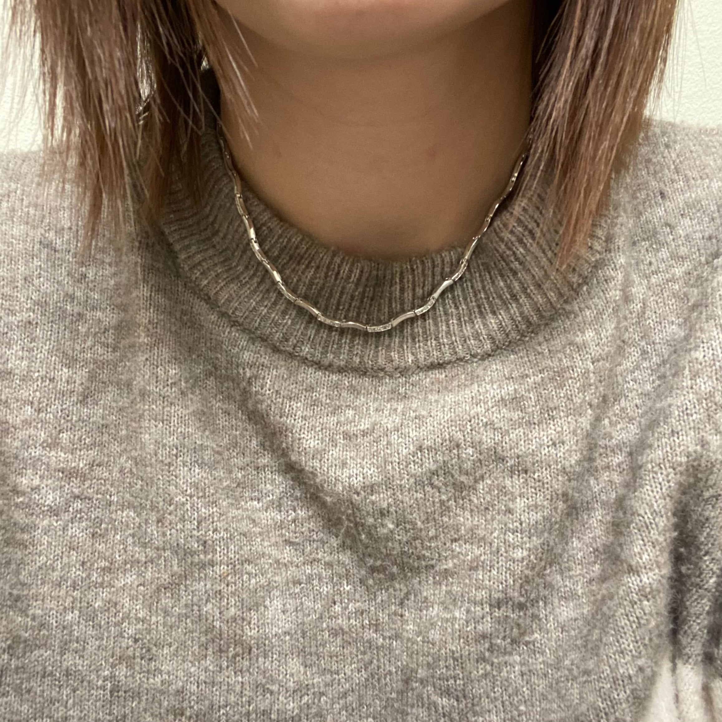 Wavy Diamond Necklace | 0.21ctw | 16" |