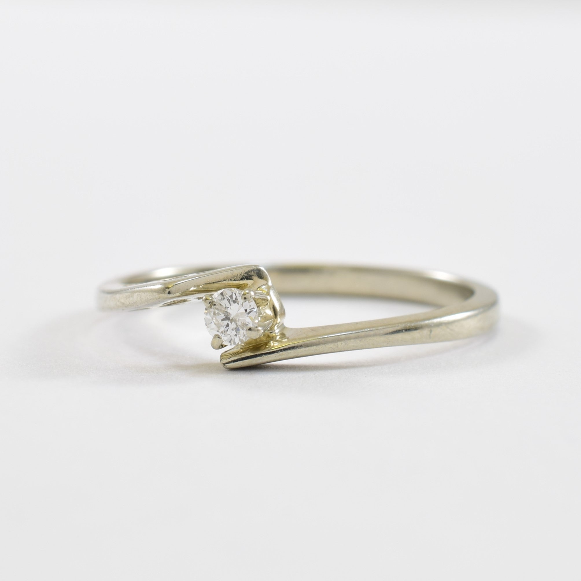 Single Diamond Bypass Ring | 0.05ct | SZ 6 |