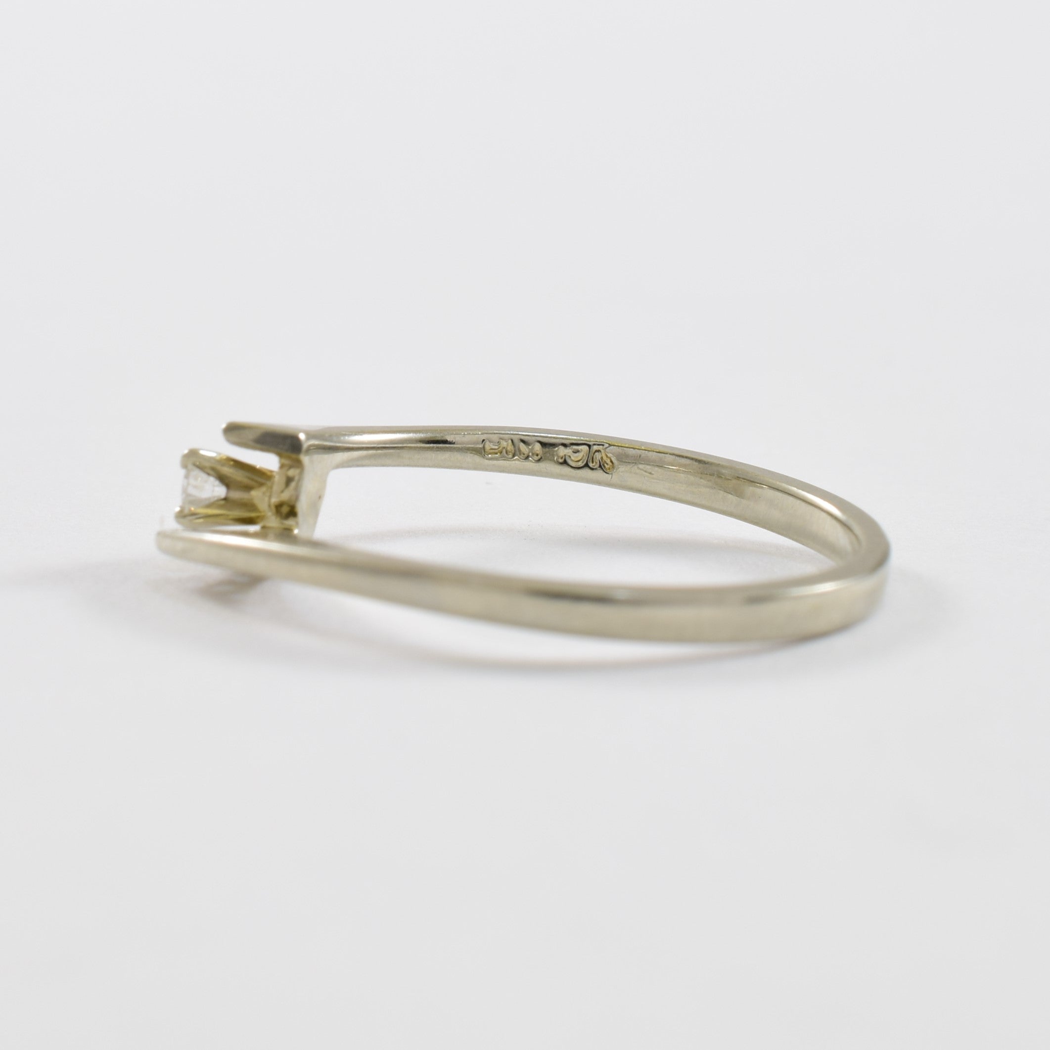 Single Diamond Bypass Ring | 0.05ct | SZ 6 |