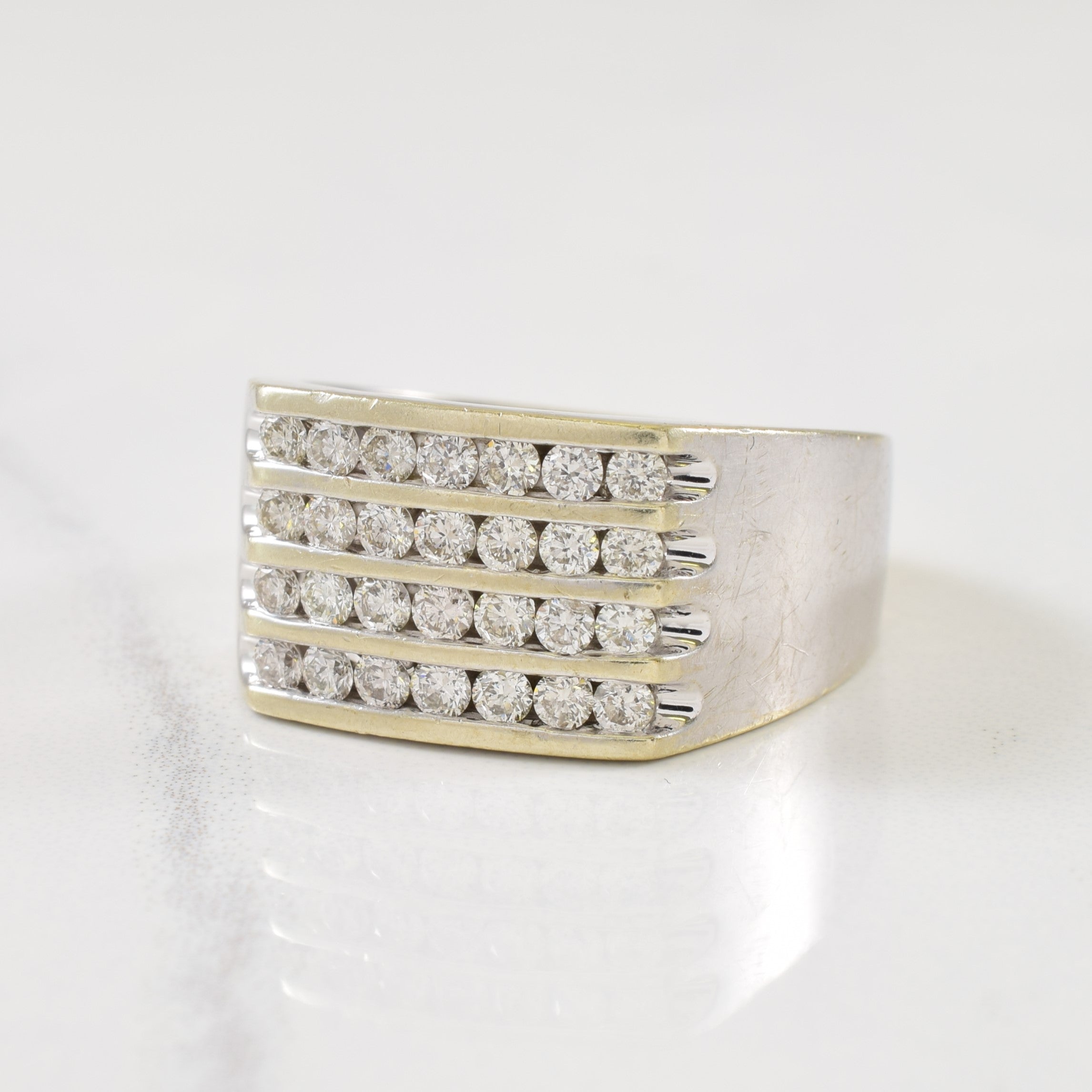 Channel Set Grid Diamond Ring | 0.84ctw | SZ 10 |