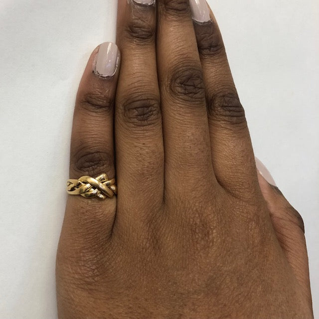Yellow Gold Puzzle Ring | SZ 5.5 |