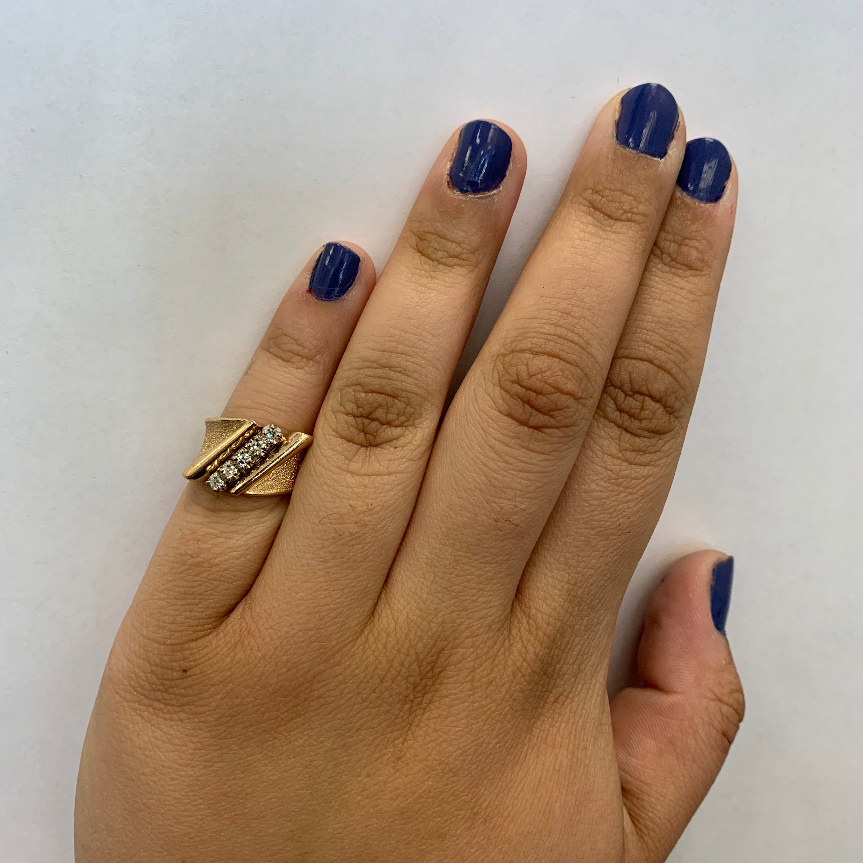 Bague cinq diamants | 0,15 ct au total | Taille 3,75 |