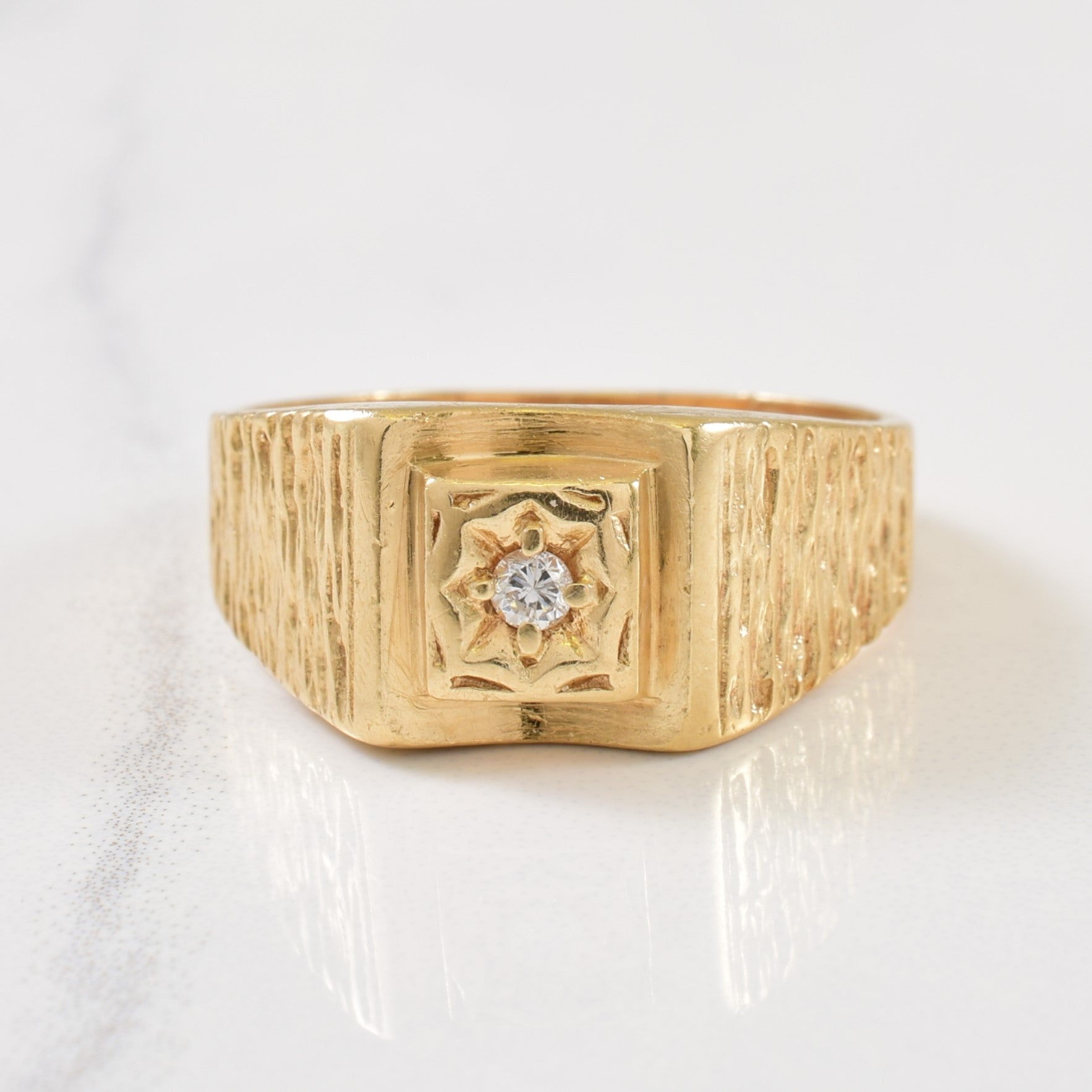 Bague en diamant unique | 0,05 ct | Taille 9,25 |