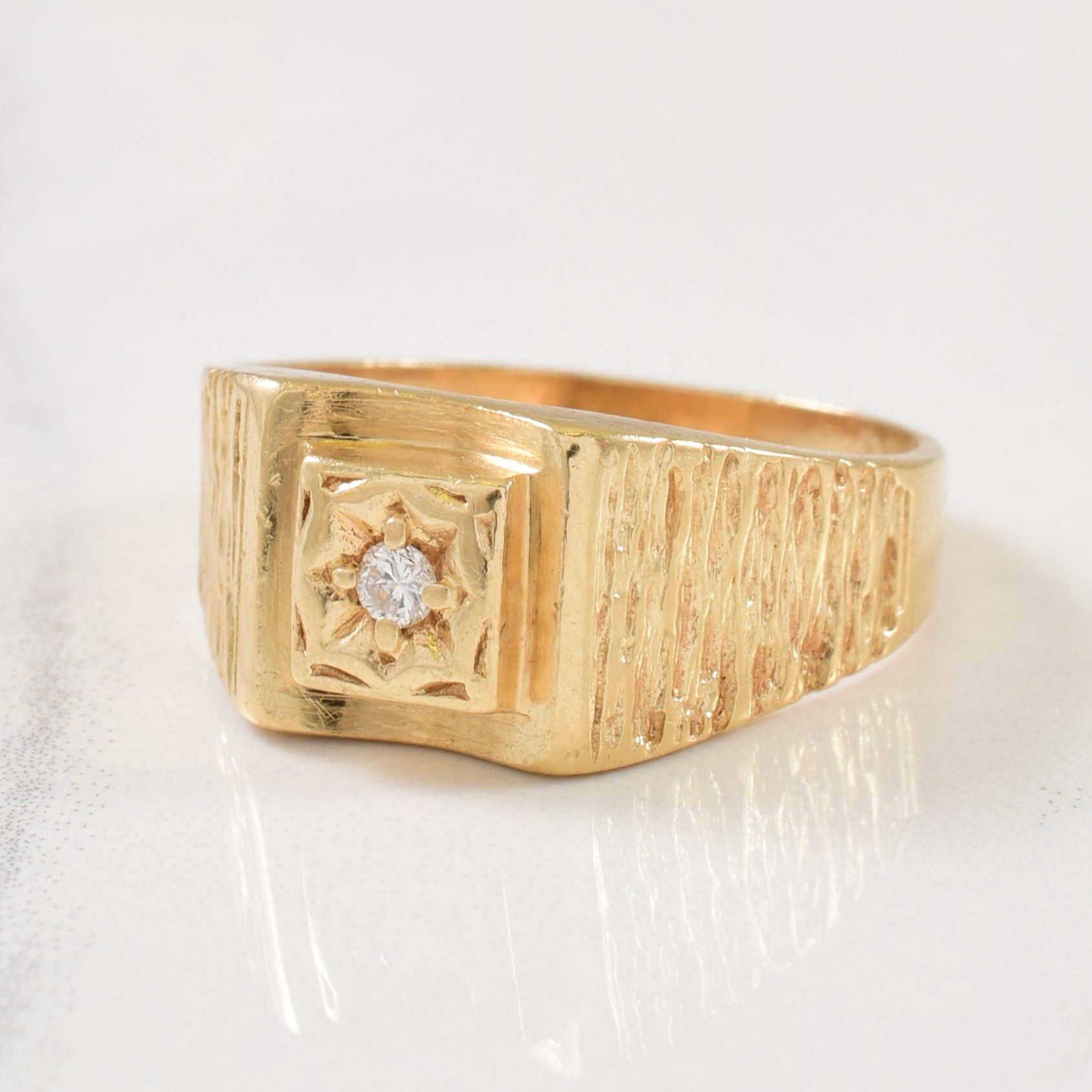 Bague en diamant unique | 0,05 ct | Taille 9,25 |