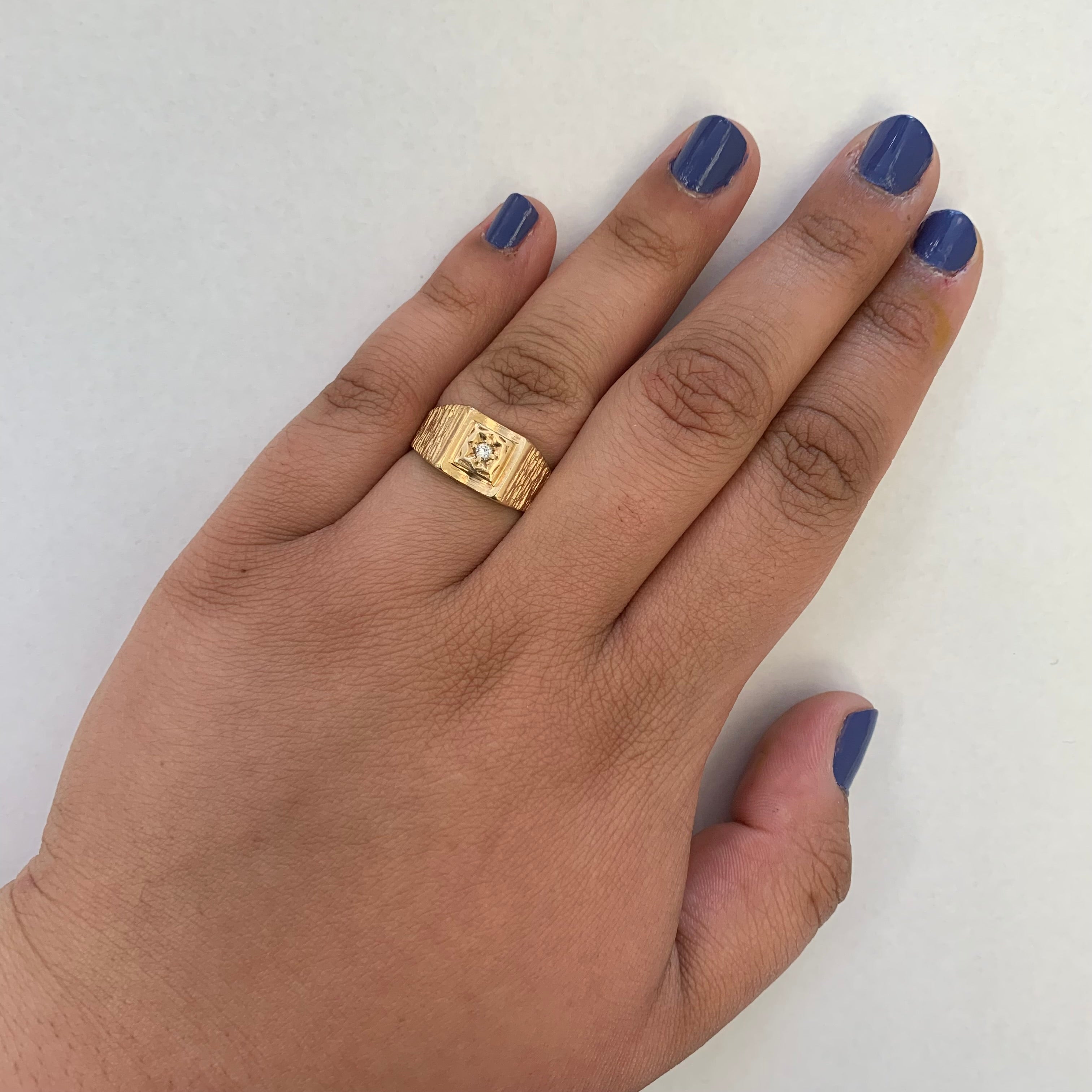 Bague en diamant unique | 0,05 ct | Taille 9,25 |