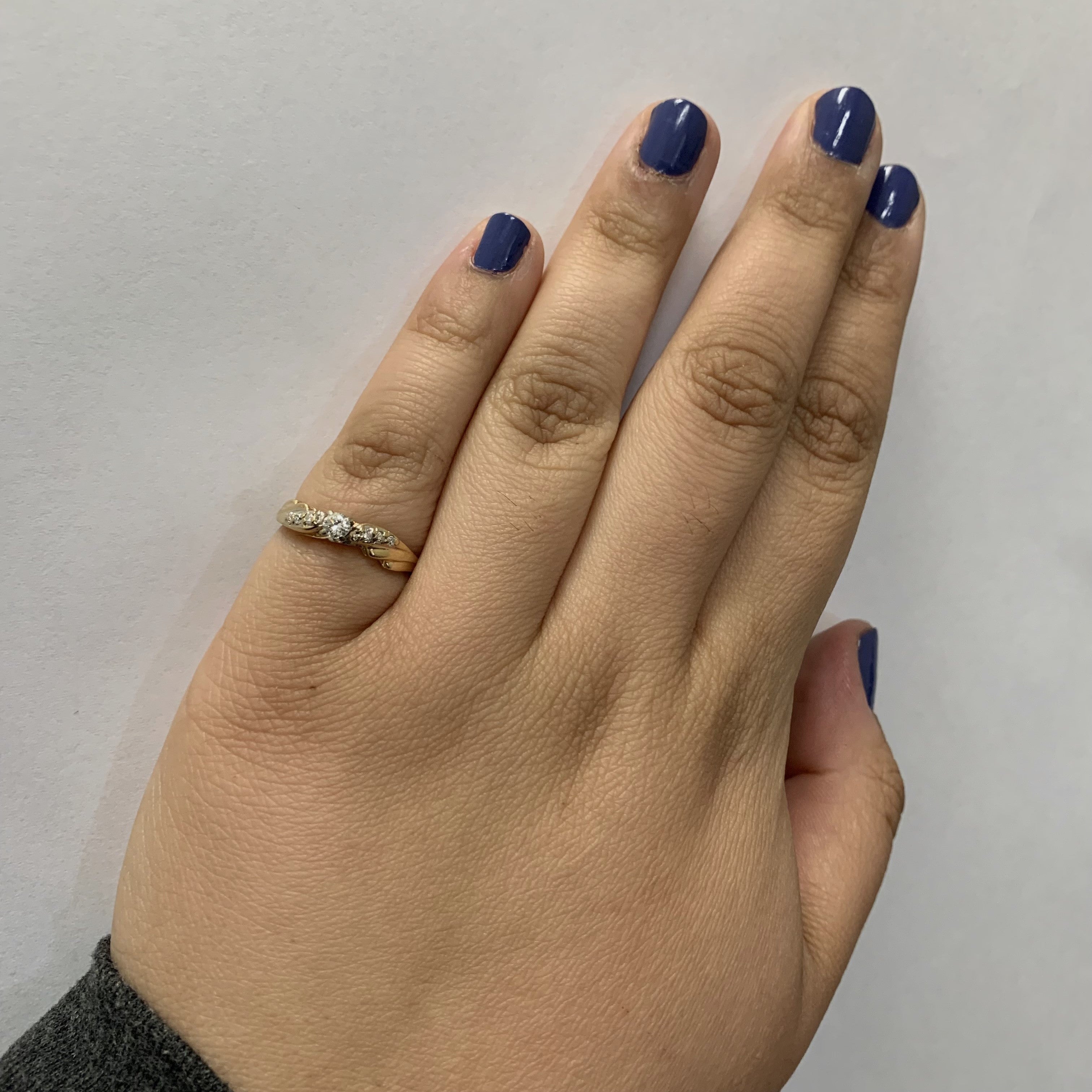 Diamond Bypass Ring | 0.16ctw | SZ 4.75 |