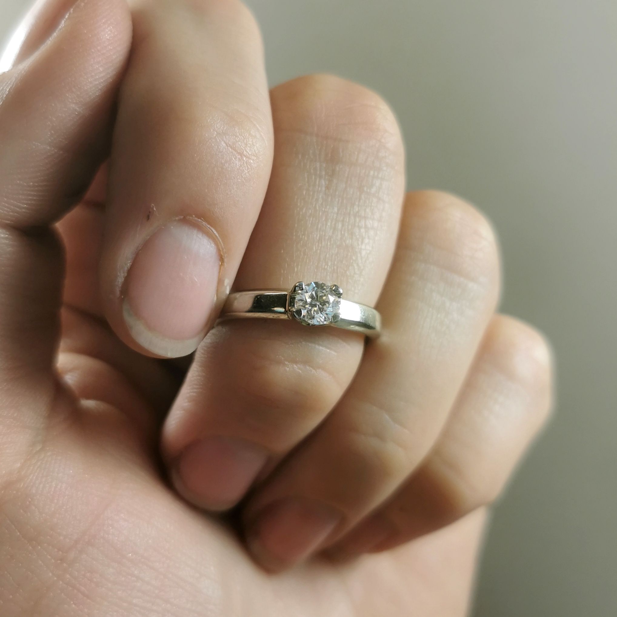 Flush Set Diamond Solitaire Engagement Ring | 0.36ct | SZ 6 |