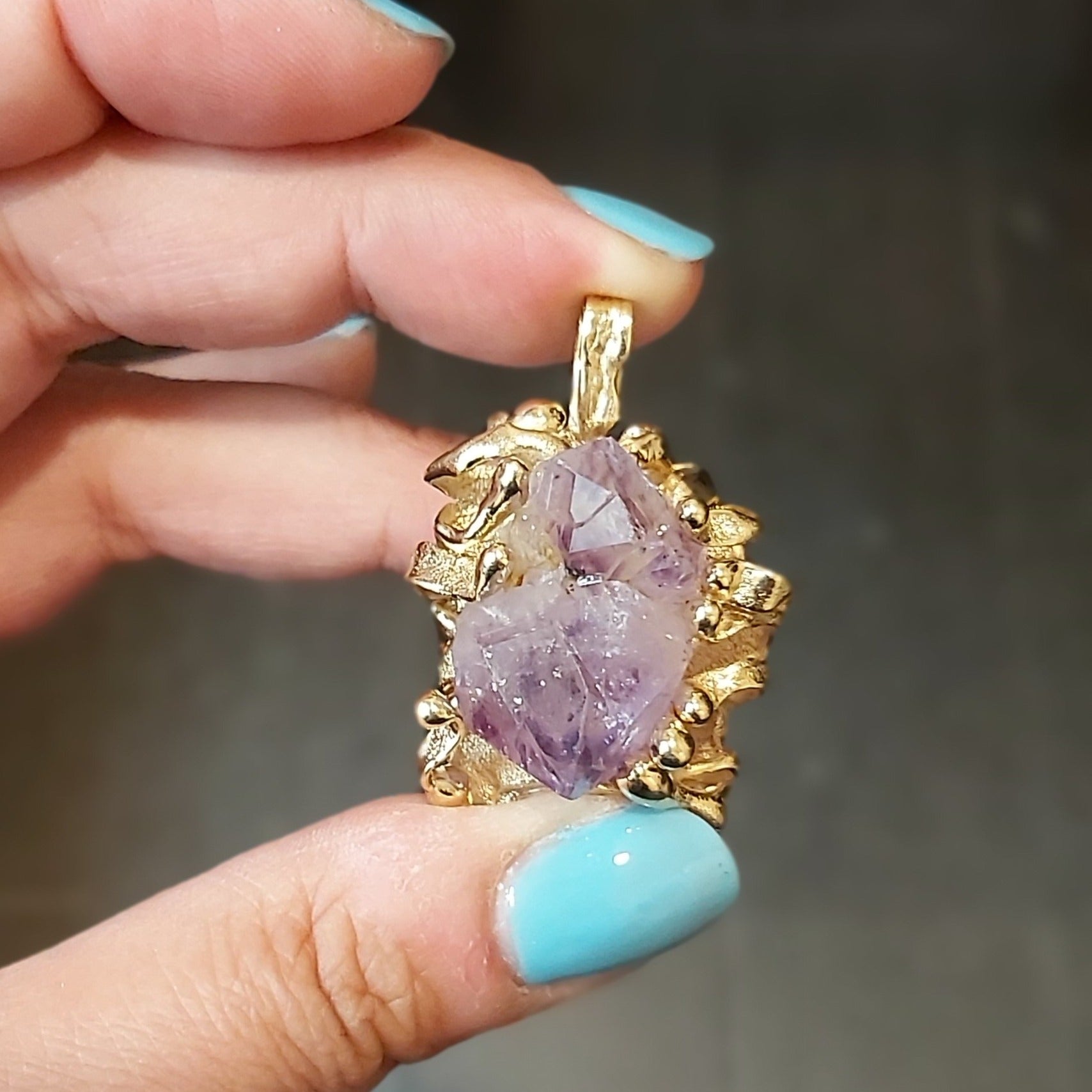 Designer Amethyst Crystal Pendant