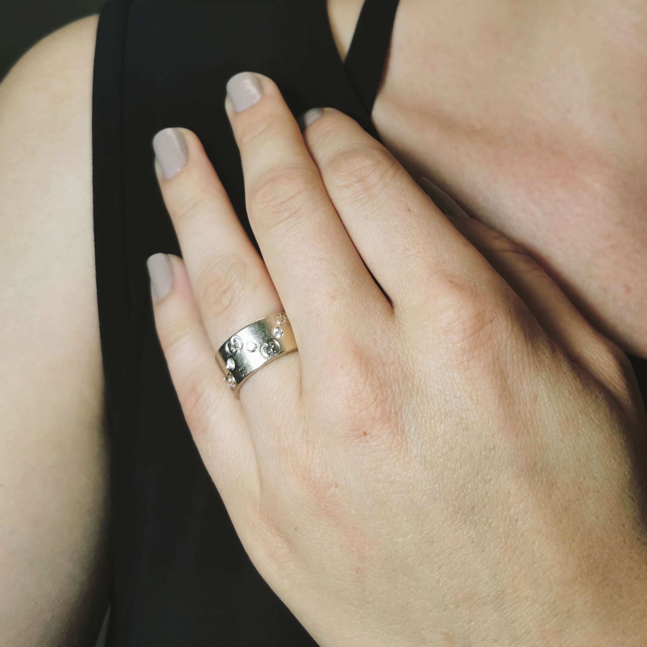 Gucci' Wide Band Diamond Ring | 0.30 ctw | SZ 7 |