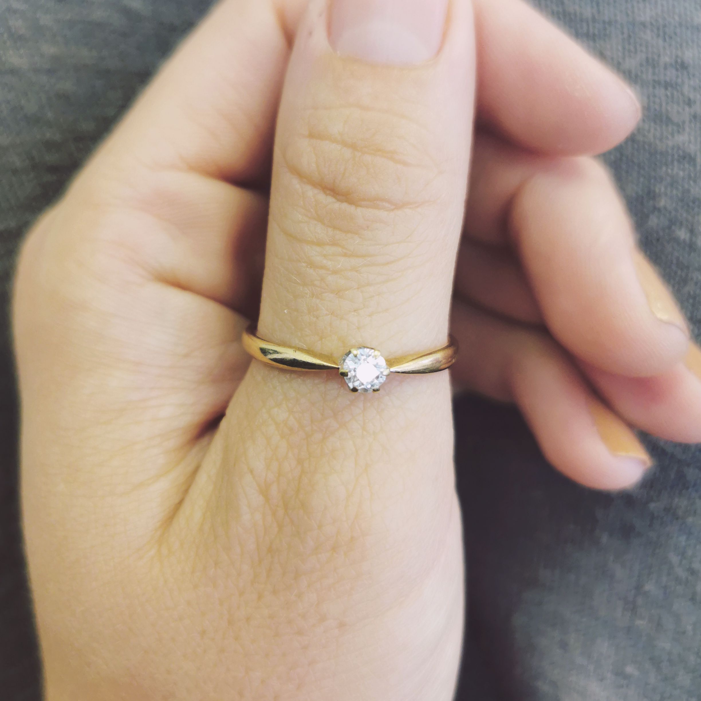 Old European Cut Diamond Solitaire Ring | 0.26ct | SZ 11.25 |