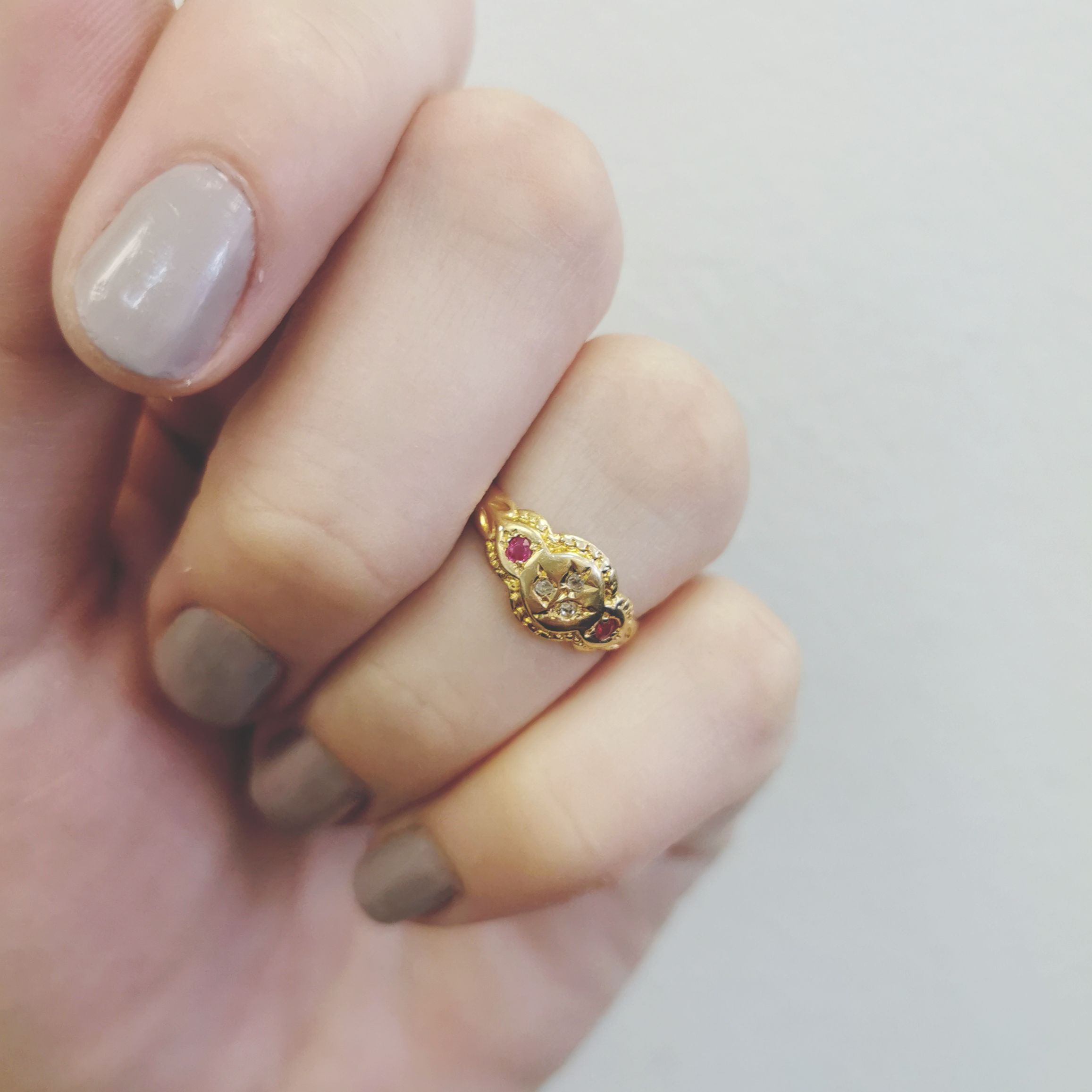 1904 Chester Ruby & Diamond Ring | 0.07ctw | SZ 5.25 |