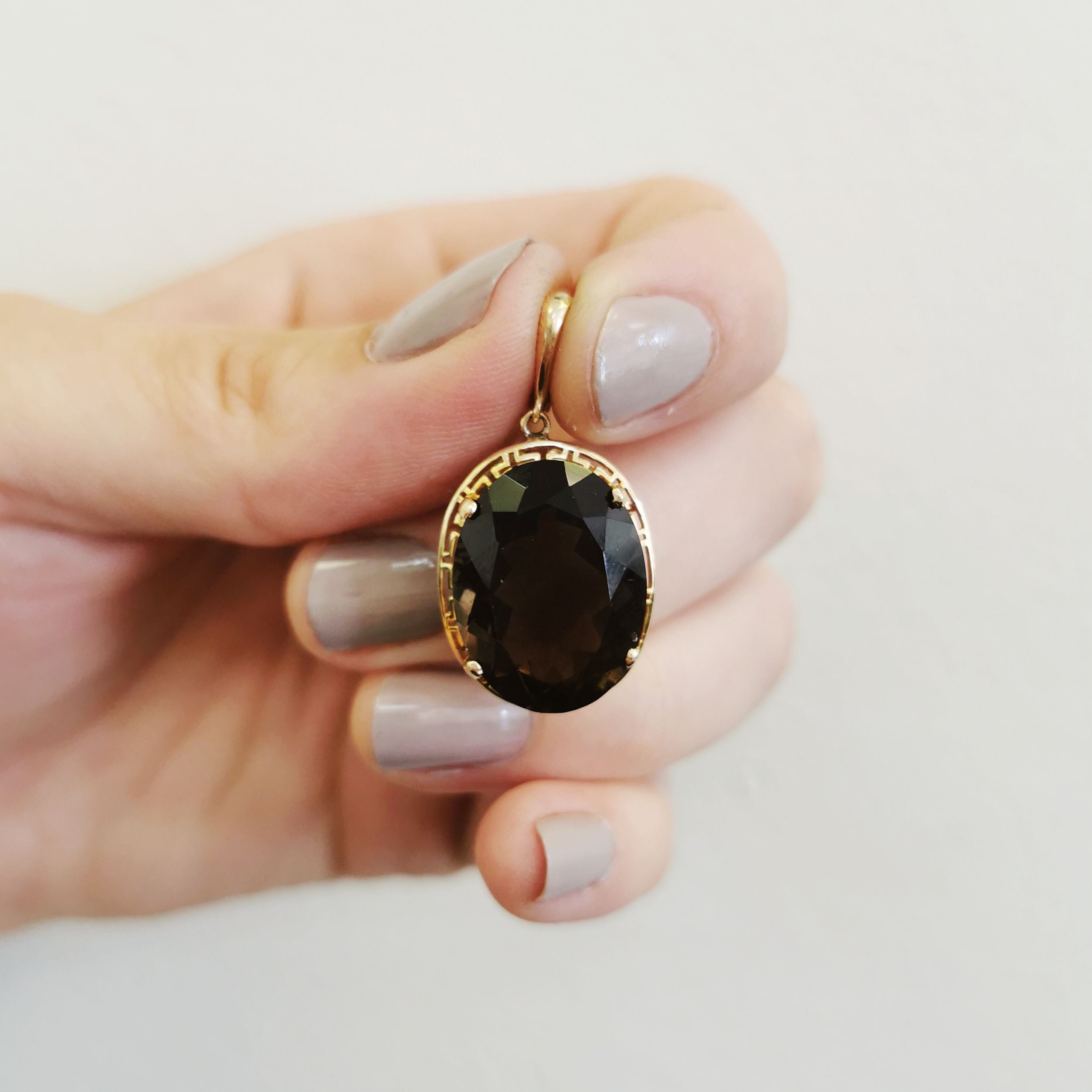 Solitaire Smoky Quartz Pendant | 14.00ct |