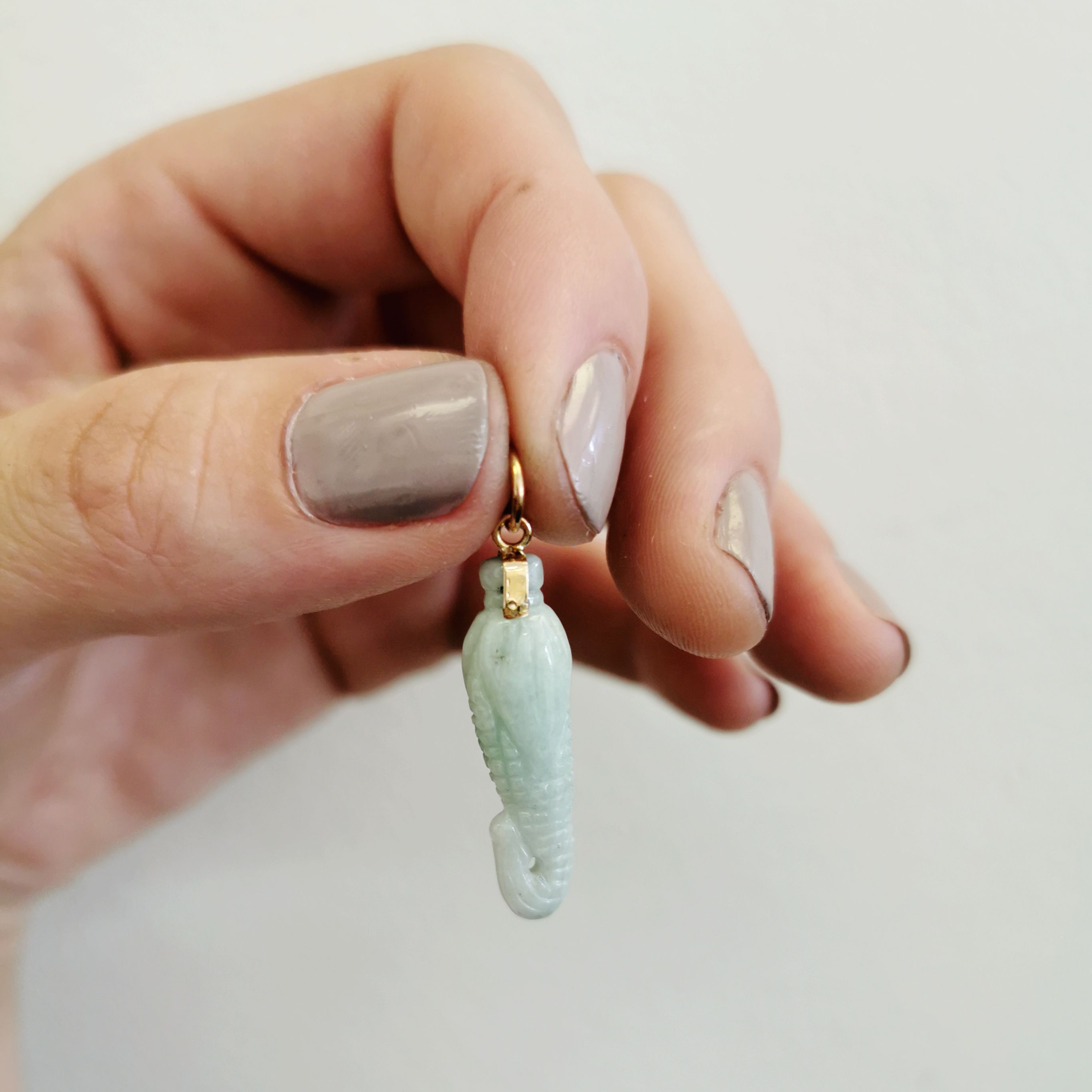 Carved Corn Jadeite Pendant | 12.50ct |