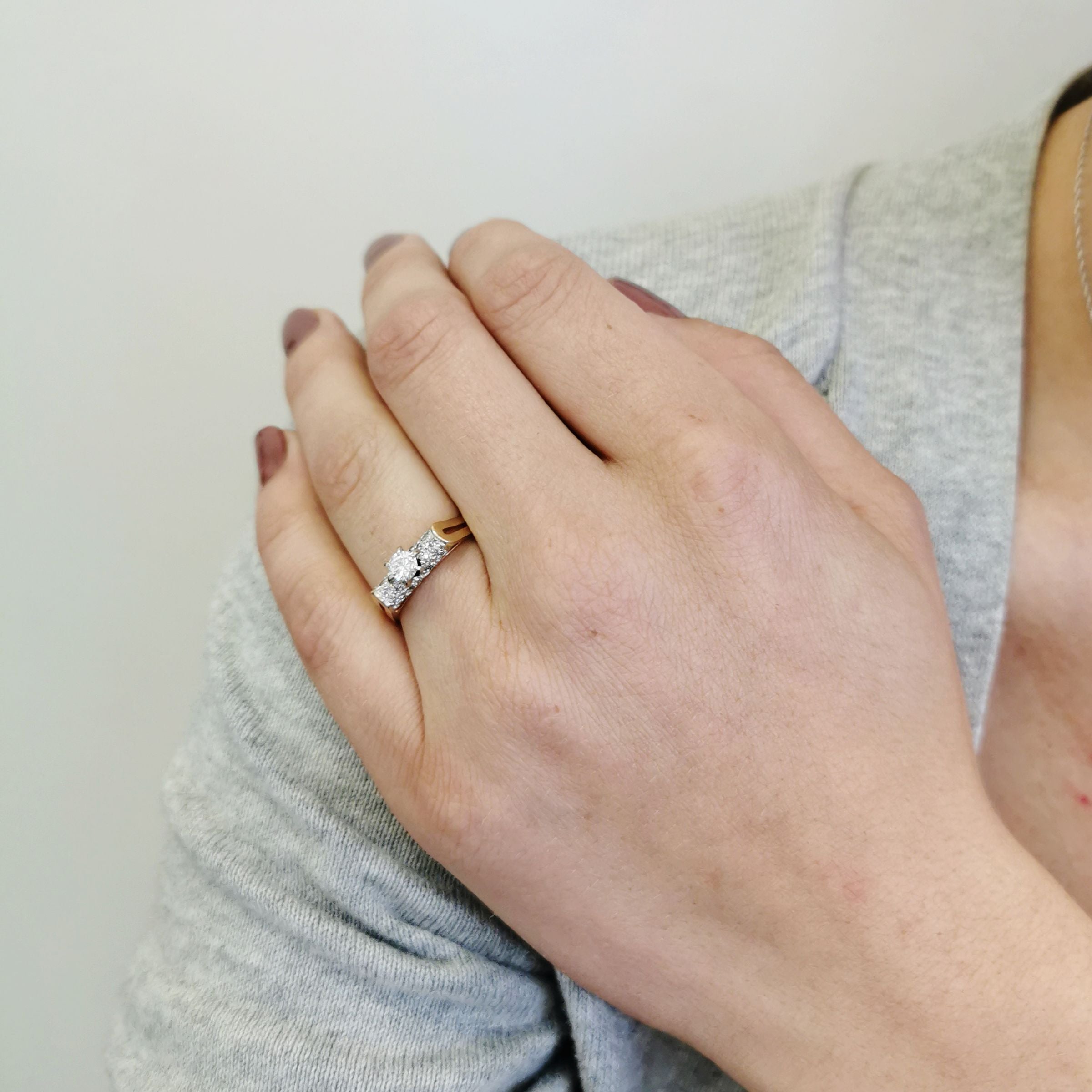 Pave Detailed Retro Engagement Ring | 0.42ctw | SZ 6.25 |