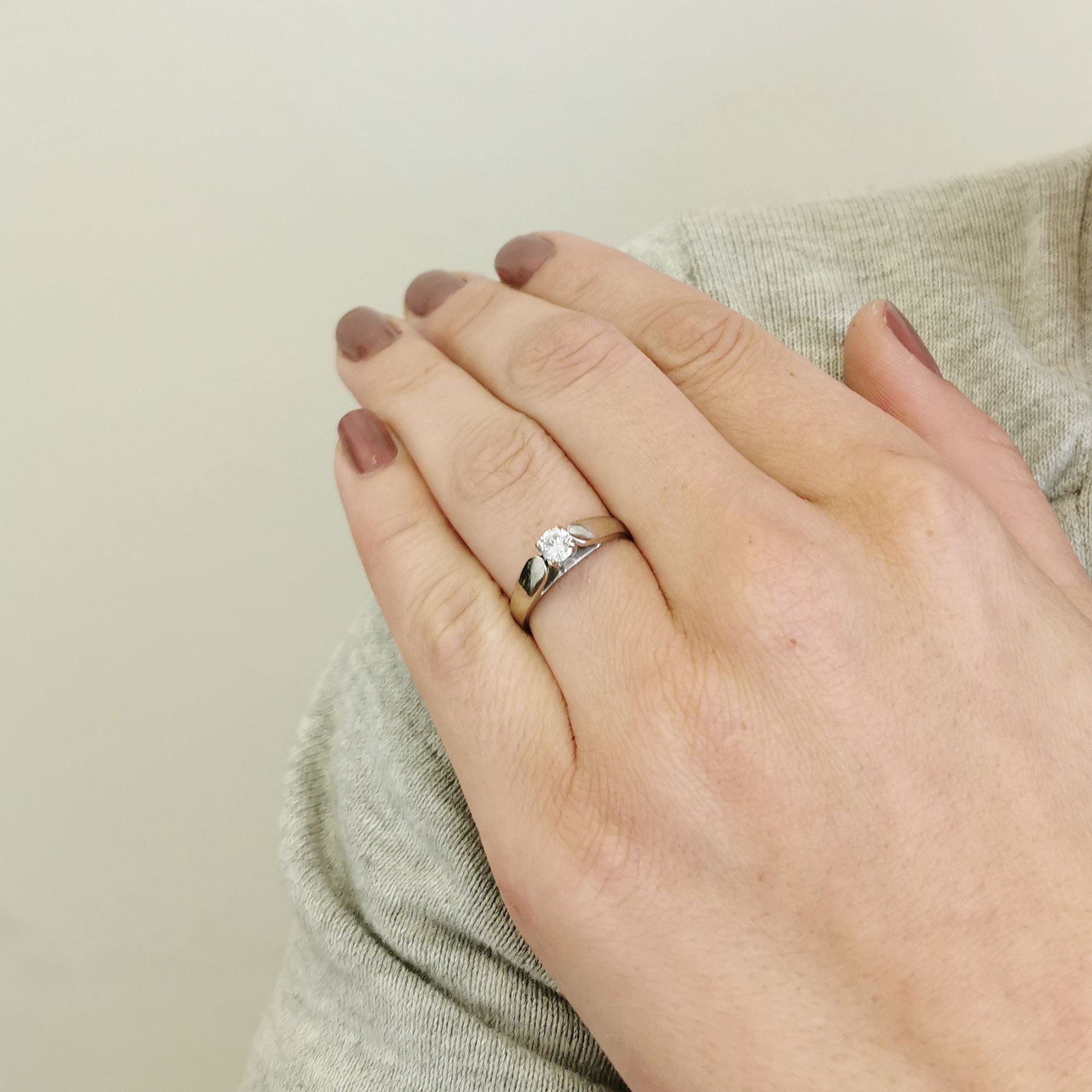 Diamond Solitaire Engagement Ring | 0.33ct | SZ 6.5 |