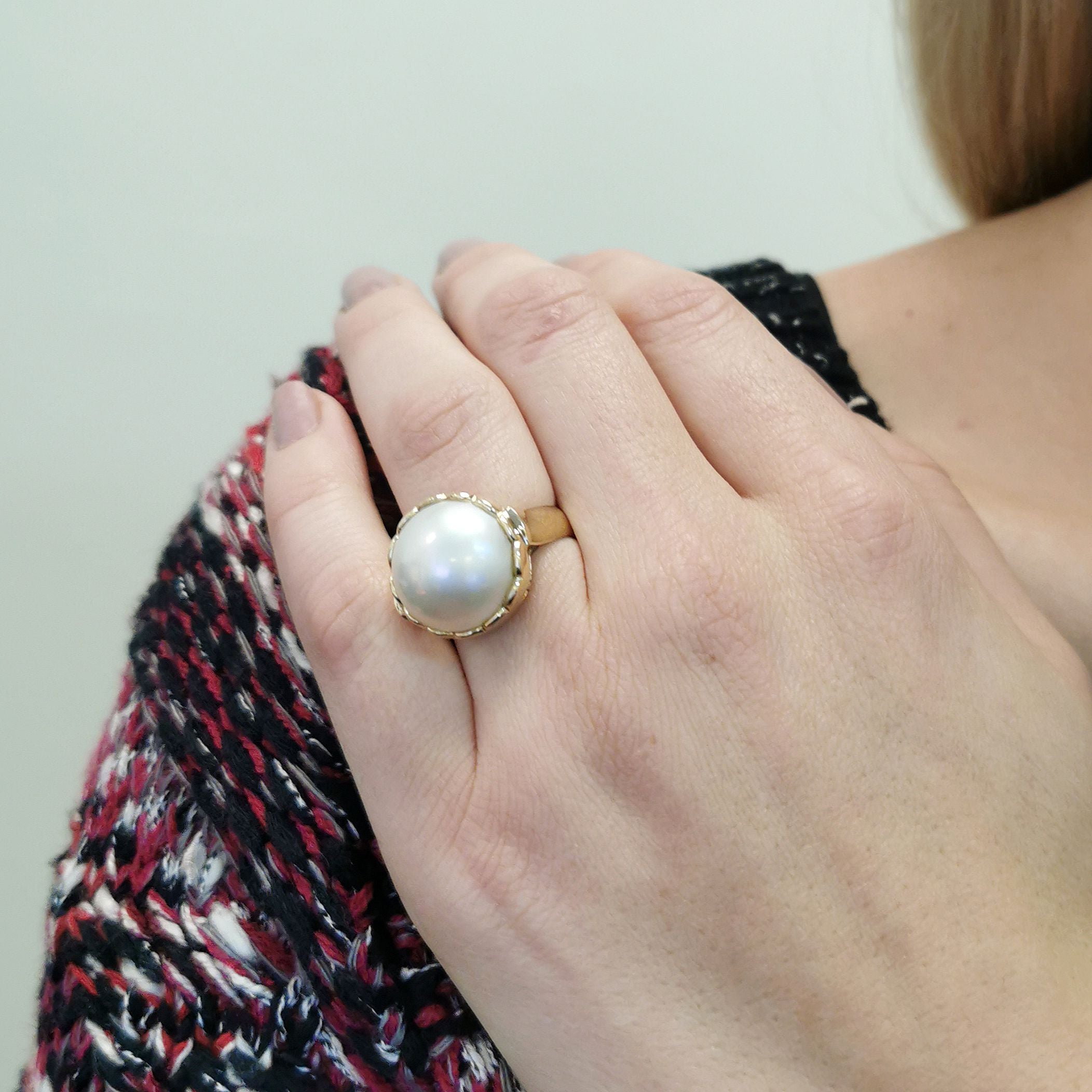 Mabe Pearl Dome Ring | 14.00ct | SZ 8 |