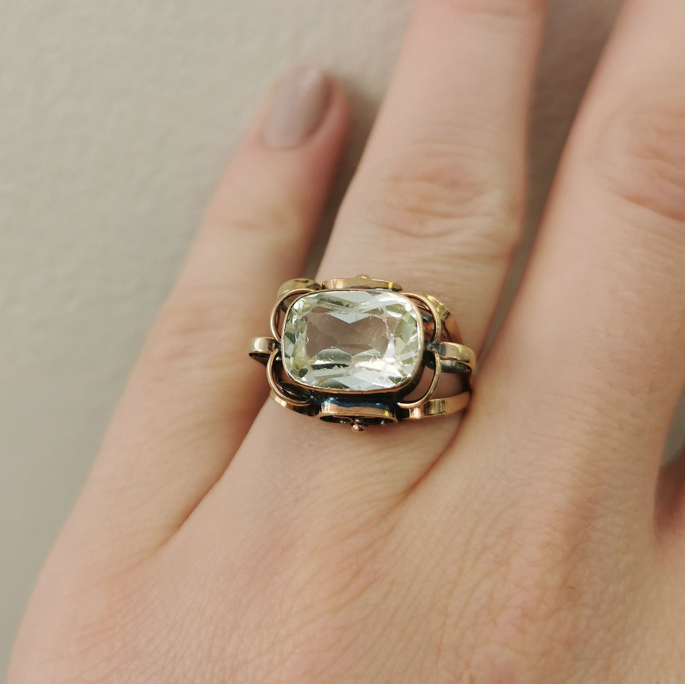 Vintage Synthetic Spinel Ring | 5.80 ct | SZ 6.5