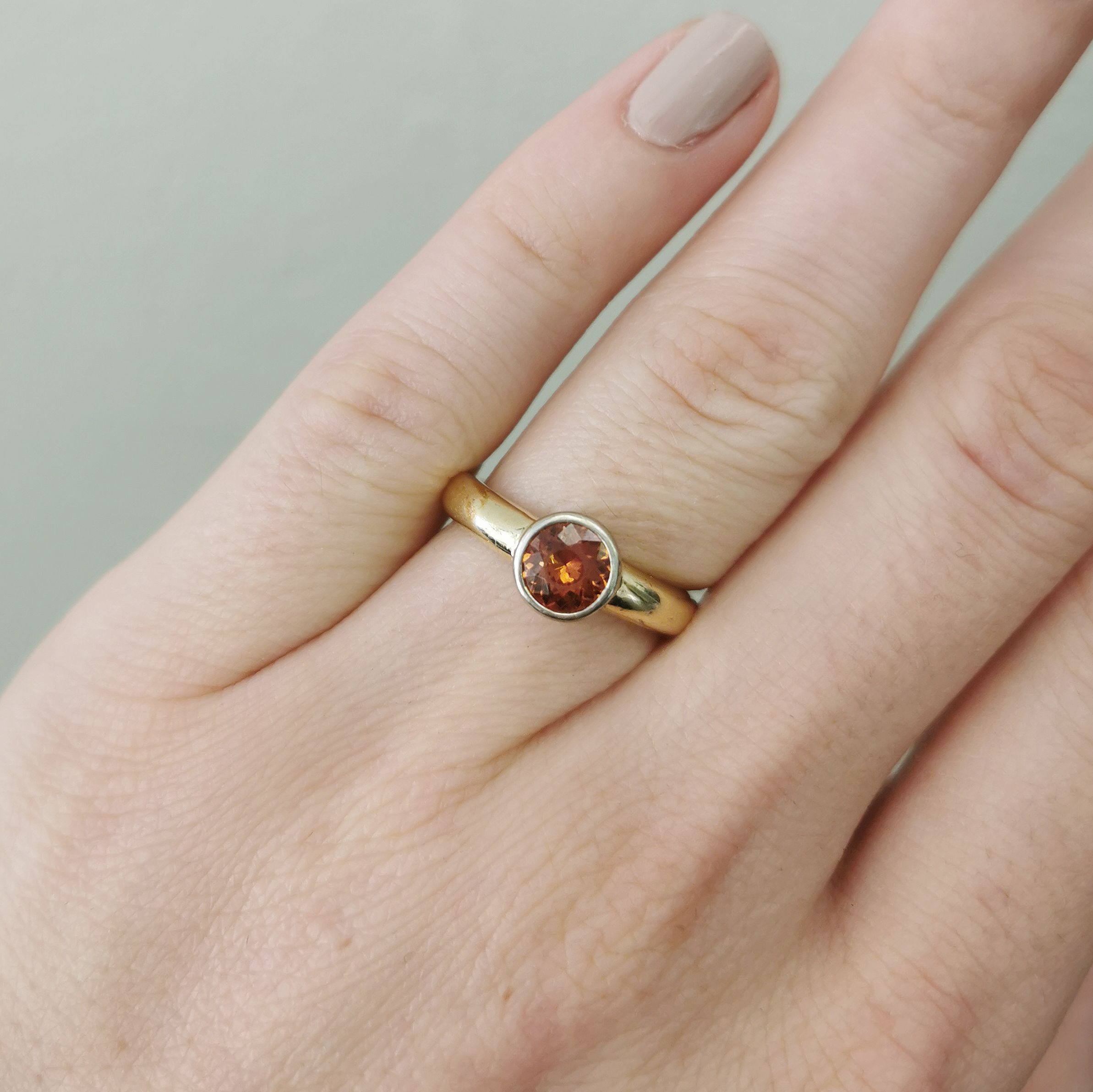 Spessartite Garnet Solitaire Ring | 1.10ct | SZ 5.75 |