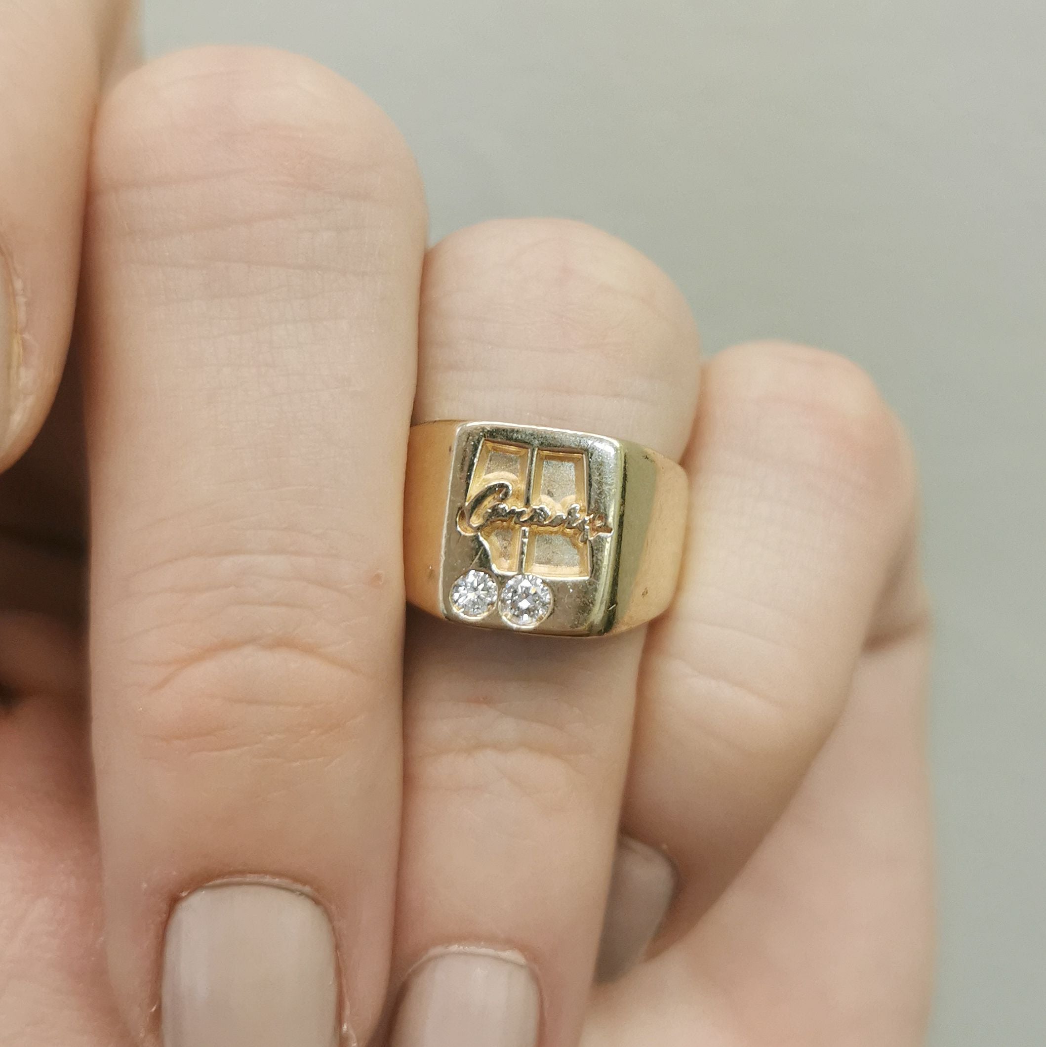 Alberta & Saskatchewan Diamond Signet Ring | 0.10ctw | SZ 5.75 |